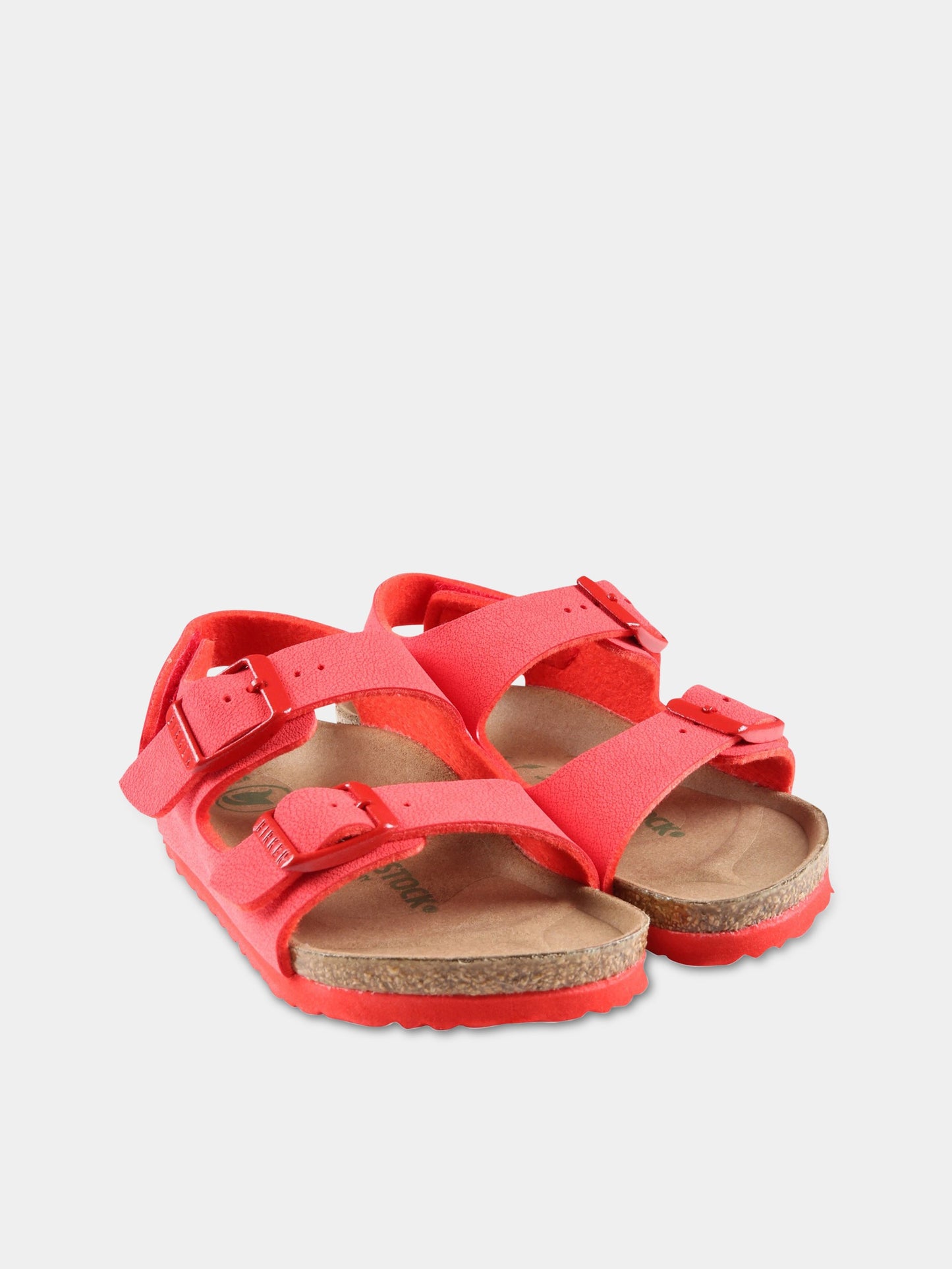 Sandali rossi Milano HL Kids per bambini con logo,Birkenstock,1023365