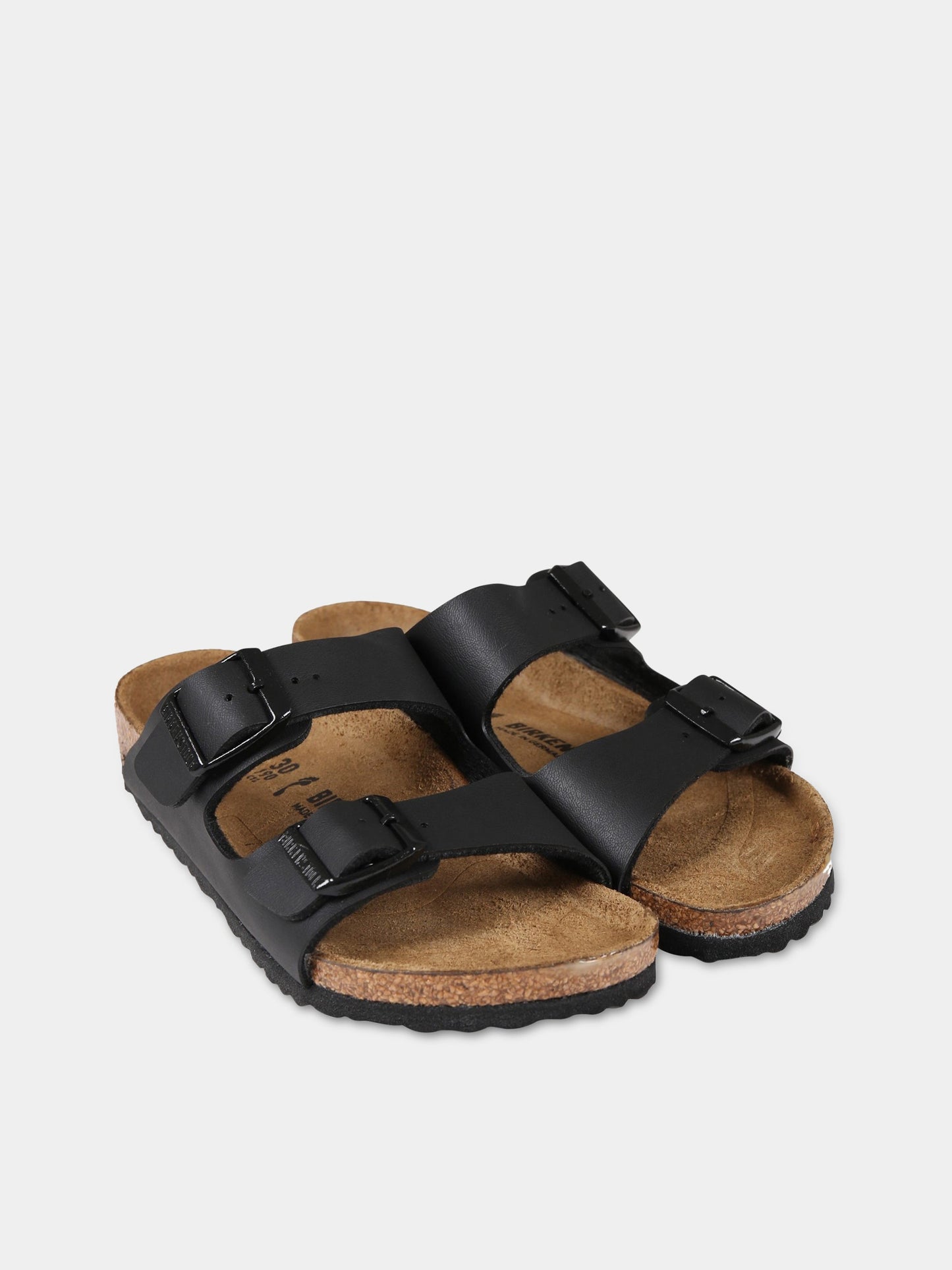 Sandali neri Arizona Eva per bambino con logo,Birkenstock,555123
