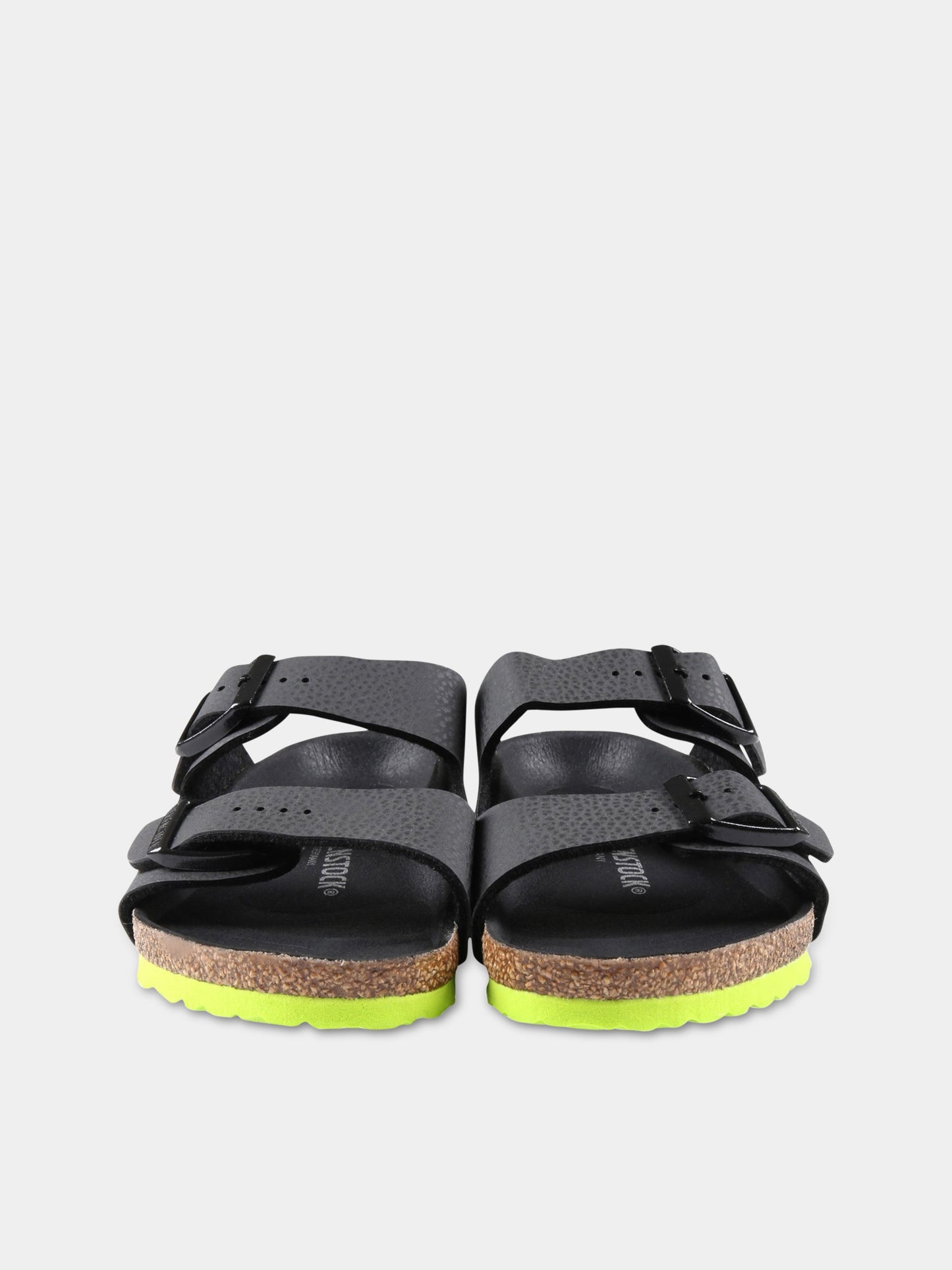 Sandali neri Arizona Eva per bambino con suola verde,Birkenstock,1022369