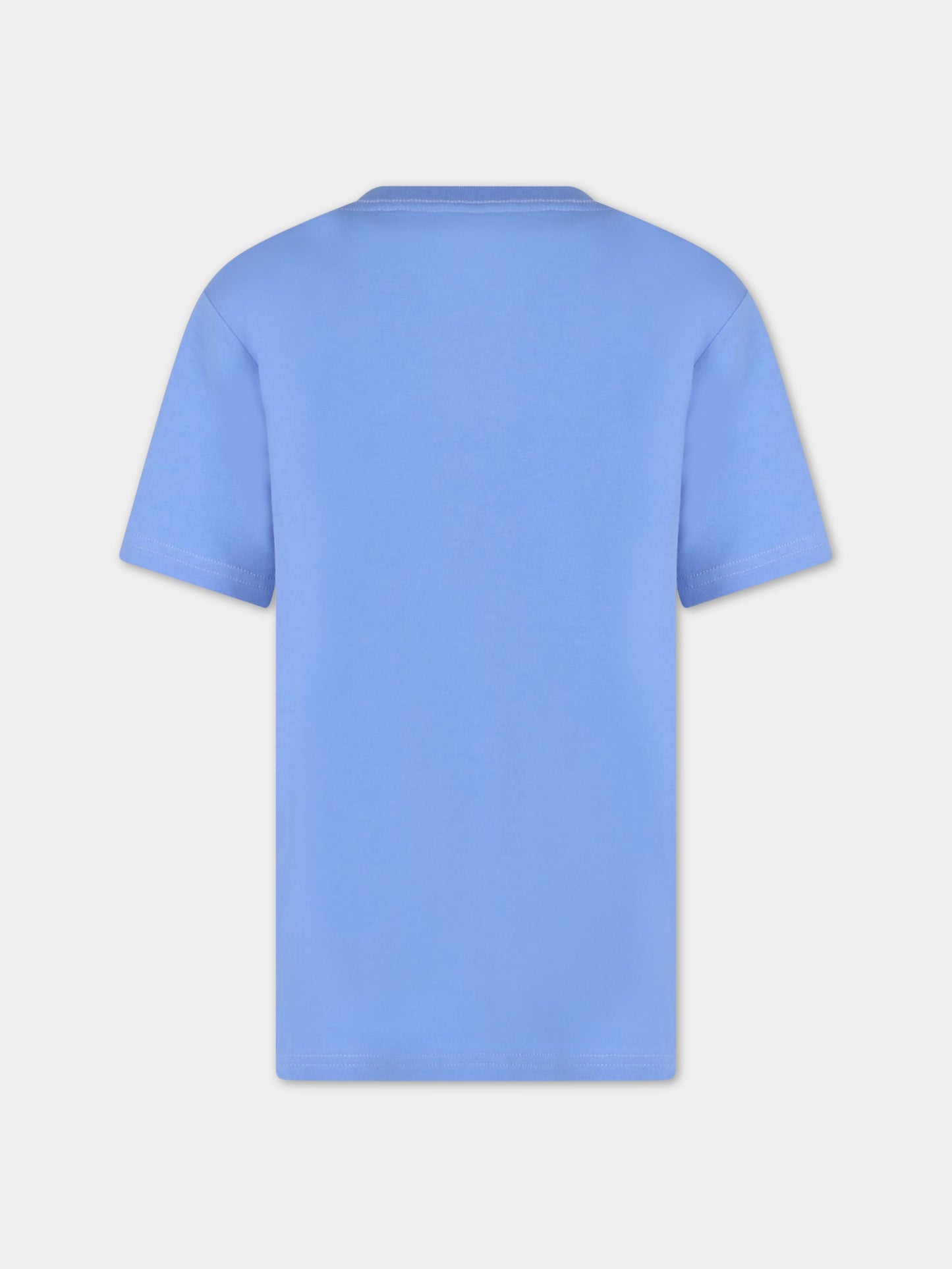 T-shirt azzurra per bambino con orso,Ralph Lauren Kids,853828015