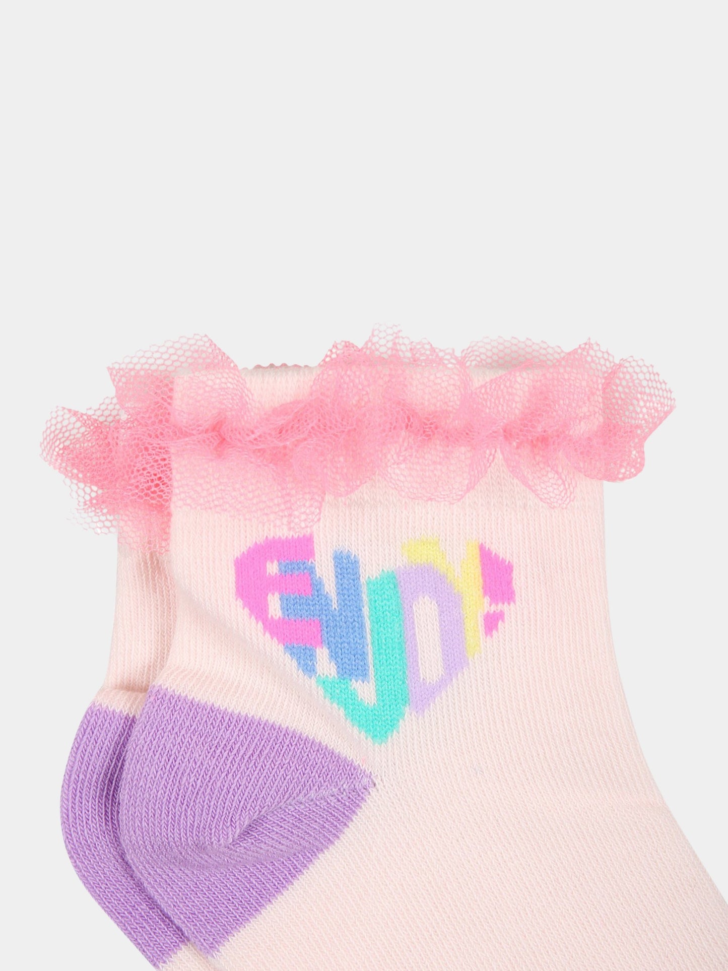 Calze multicolor per bambina con cuore,Billieblush,U10515 45S