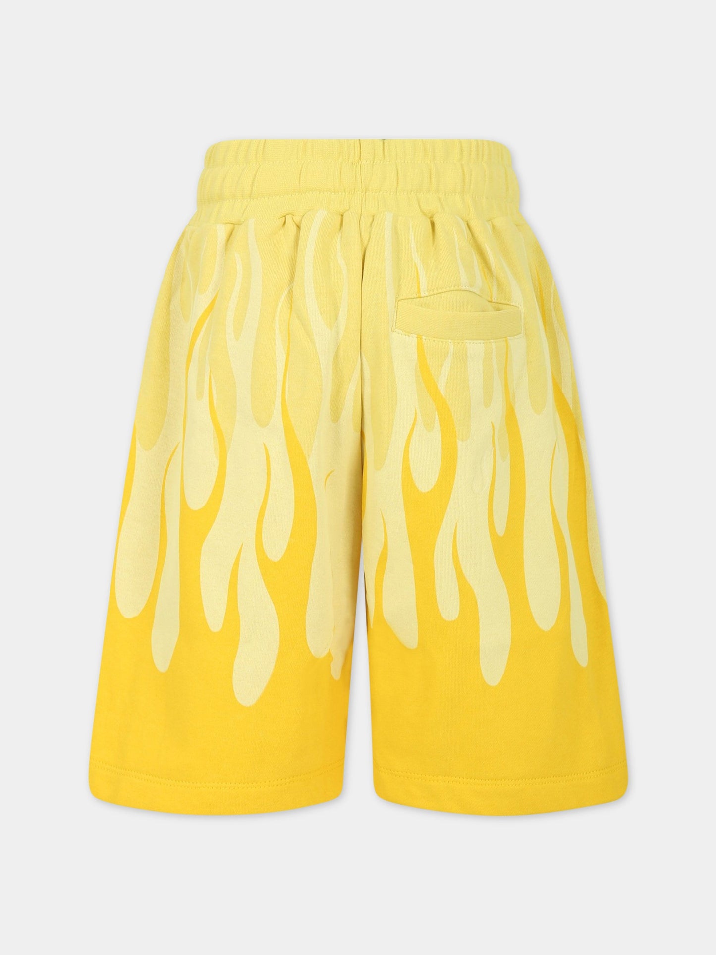 Short casual giallo per bambino con logo,Vision Of Super,BFV3103J GIALLO