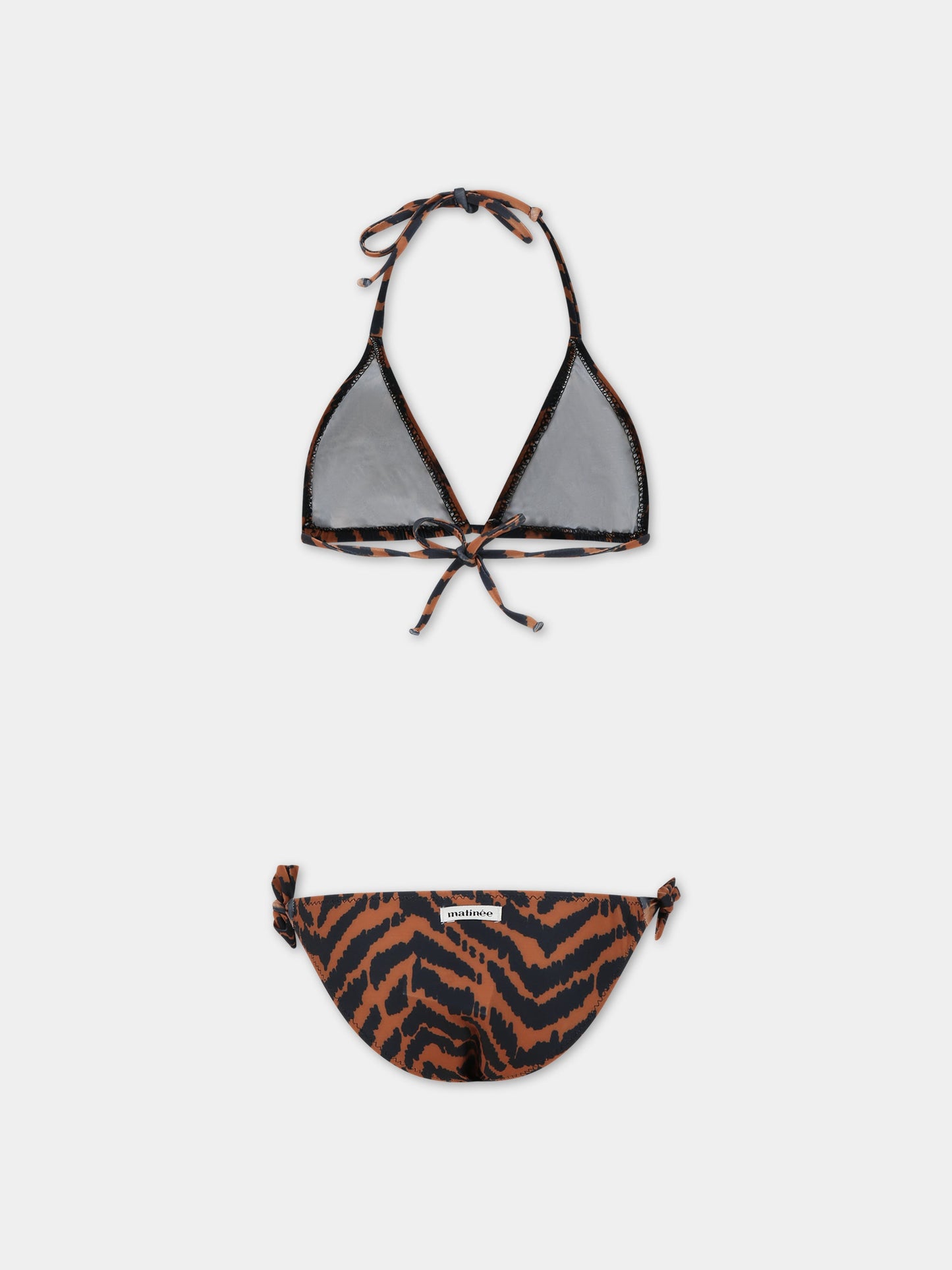 Bikini multicolor per bambina con logo,Matineè,CC4010 PETITE CAMILLE TIGRE