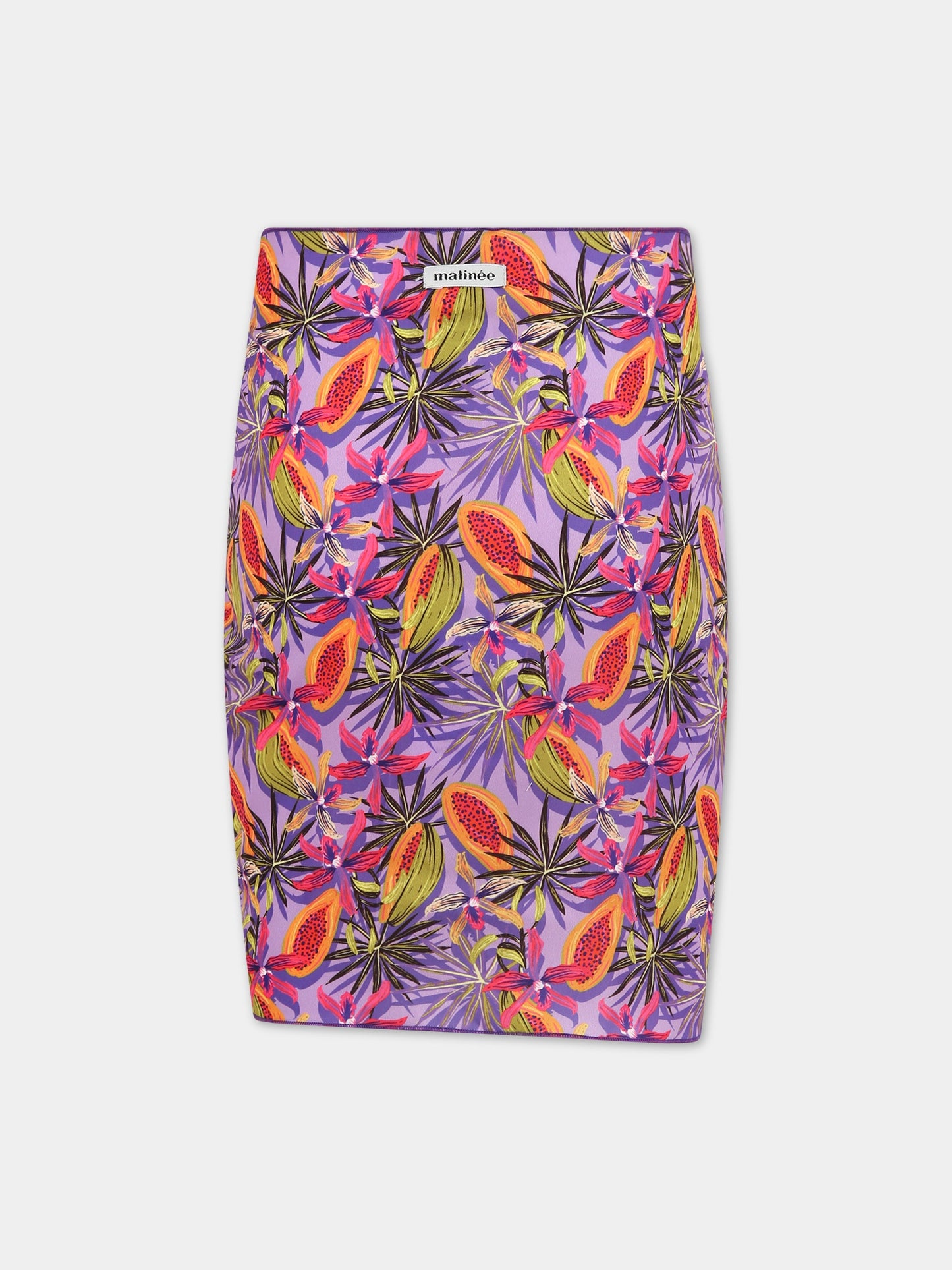 Pareo viola per bambina con logo,Matineè,CC4025 PETITE ANNETTE PAPAYA VIOLA