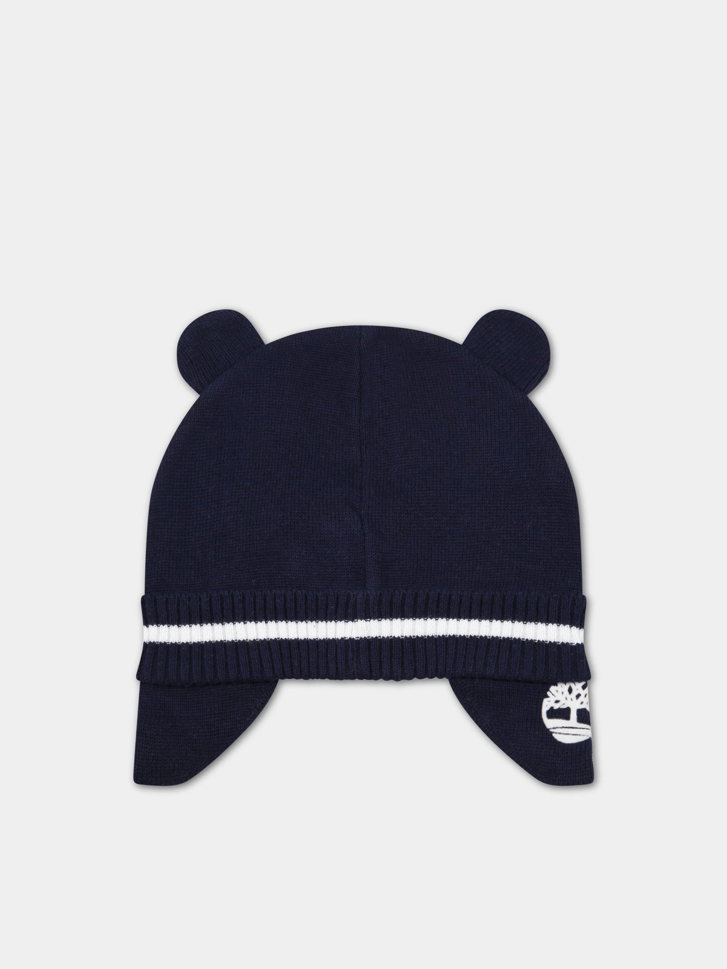 Cappello blu per neonato con logo blu ricamato,Timberland,T91267 85T