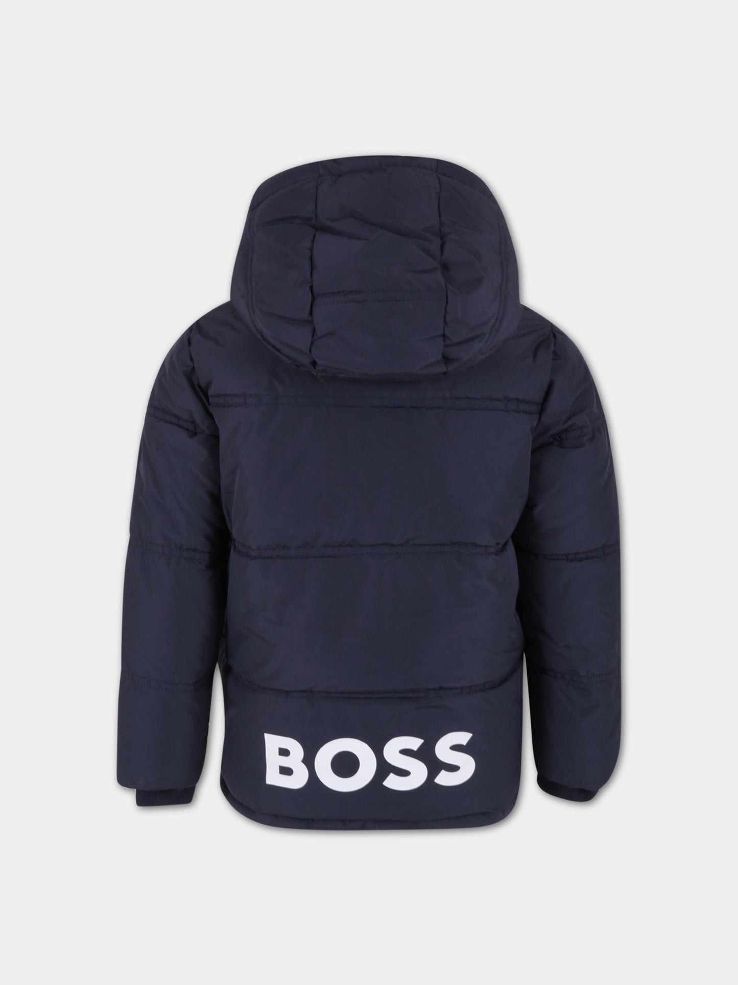 Piumino blu per bambino con logo,Hugo Boss,J26488 849