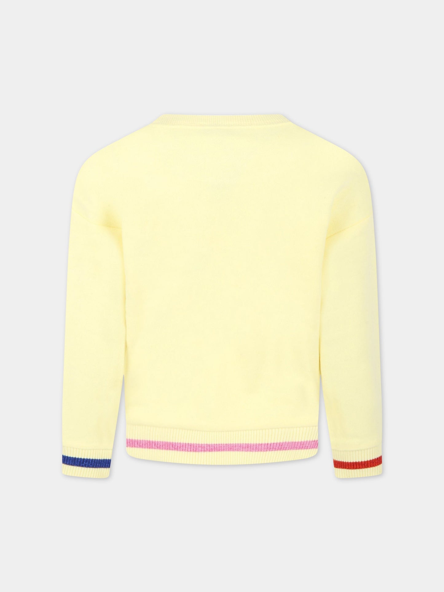 Felpa gialla per bambina con logo,Little Marc Jacobs,W15639 513