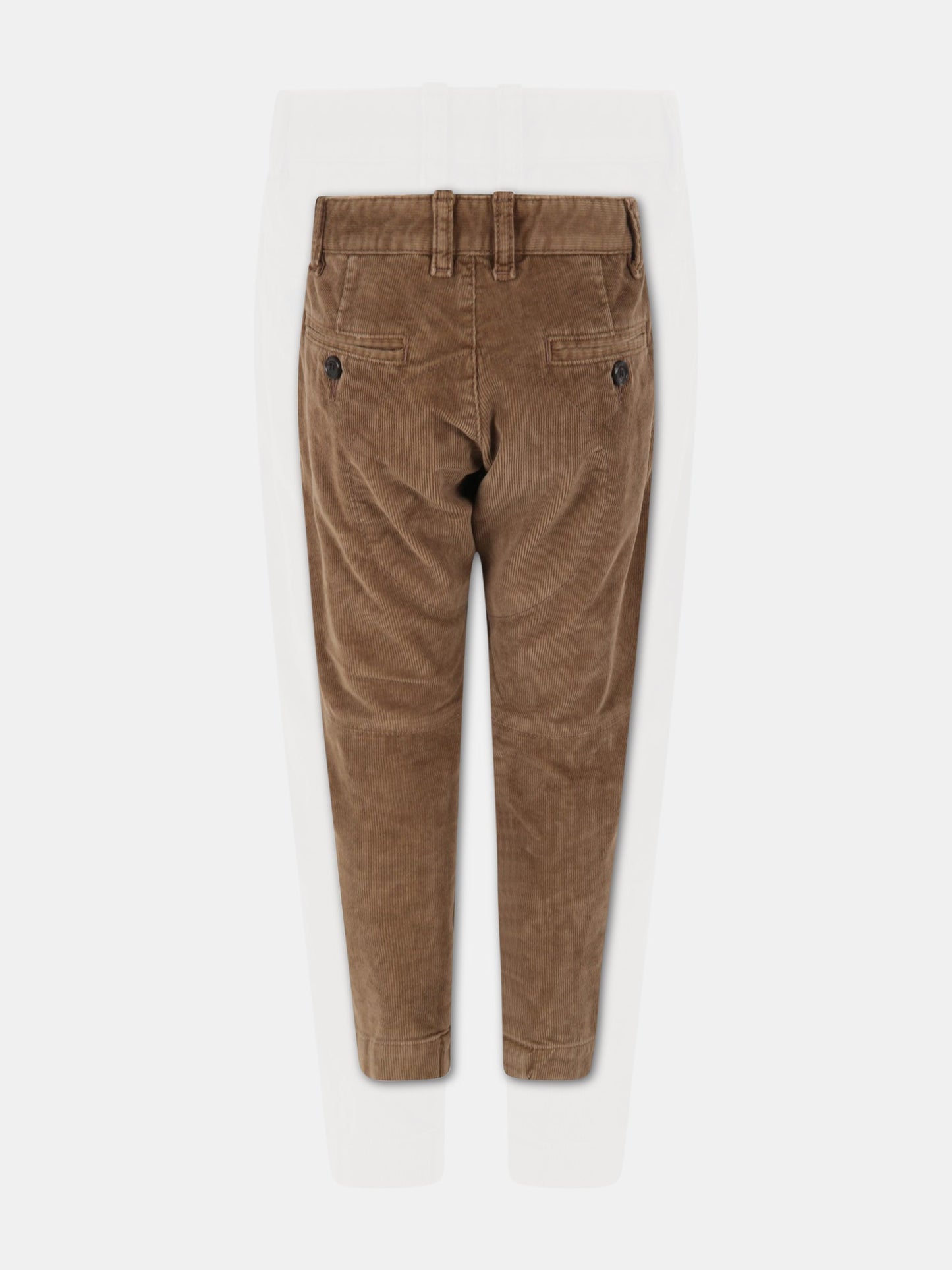 Pantaloni marroni per bambino con logo nero,Dsquared2,DQ1369 D0A1D DQ764