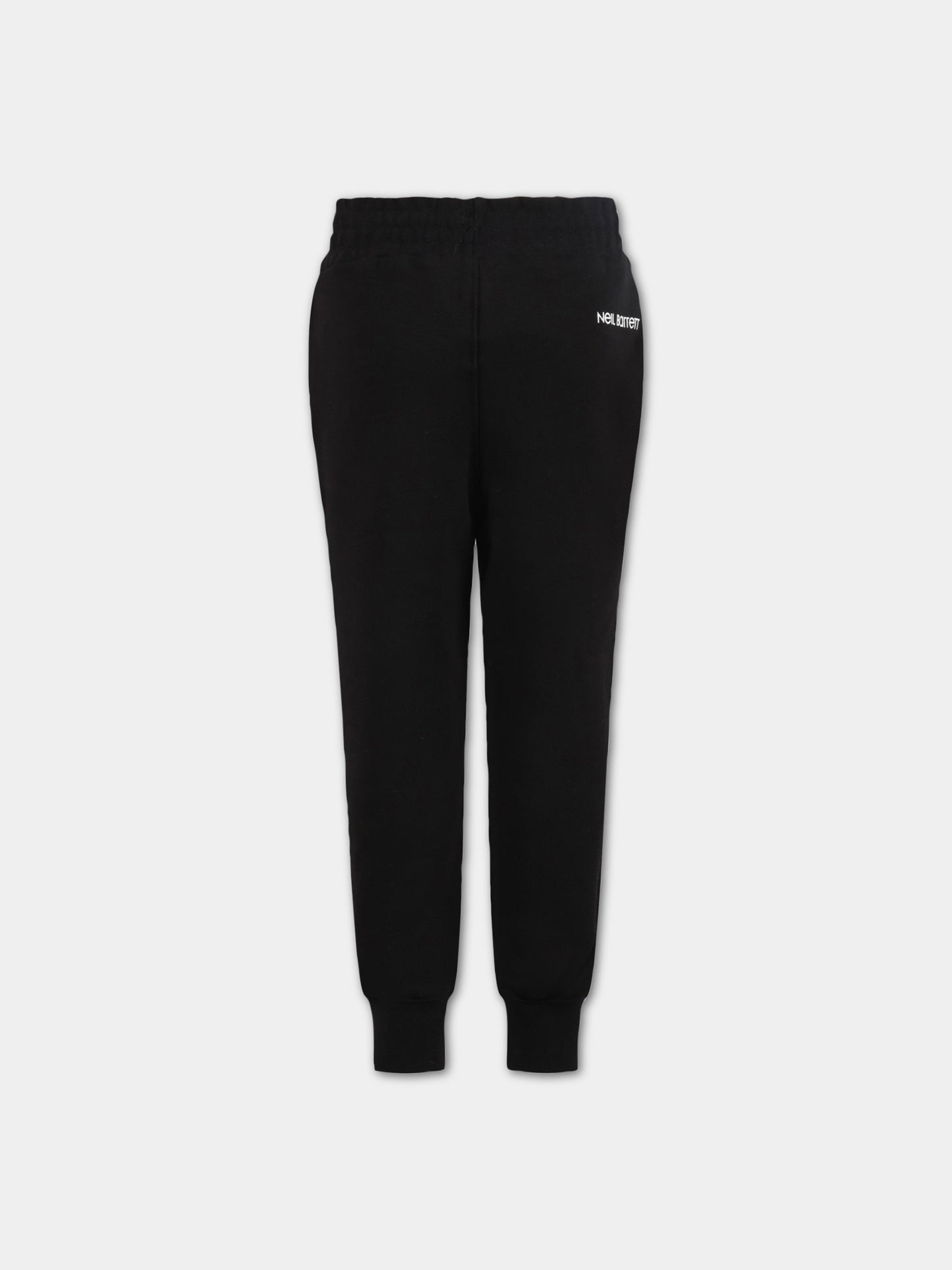 Pantaloni neri da tuta per bambino con iconici fulmini e logo,Neil Barrett Kids,032287 110/09
