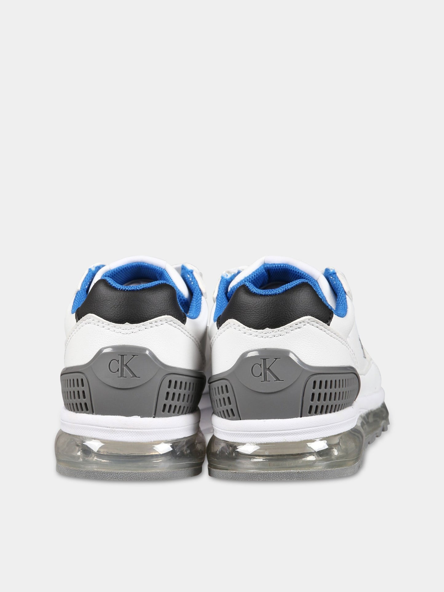 Sneakers bianche per bambino con logo,Calvin Klein Kids,V3B9 80388 0289X002