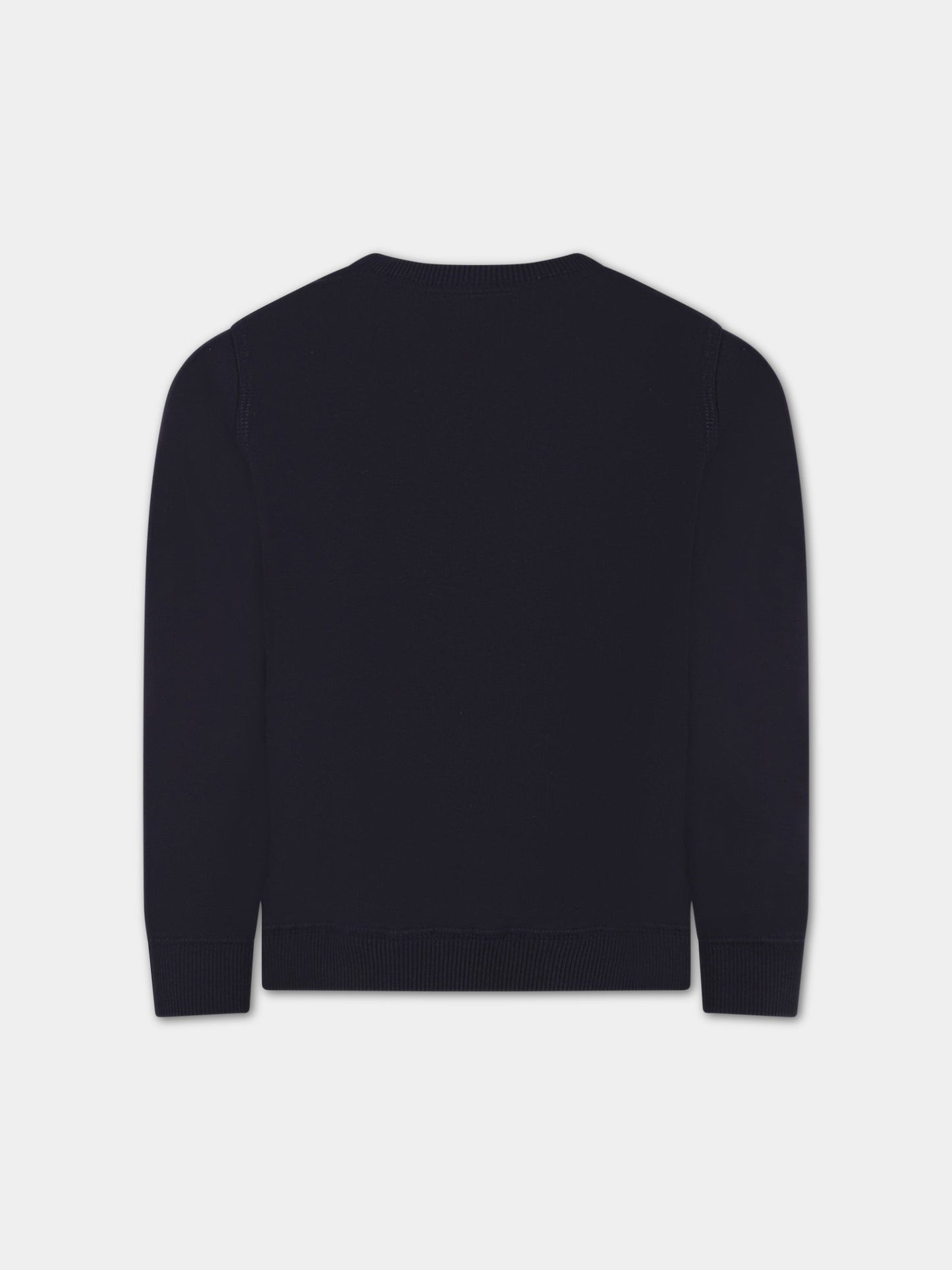 Felpa blu per bambino con logo rosso,Lanvin Petite,N25068 859