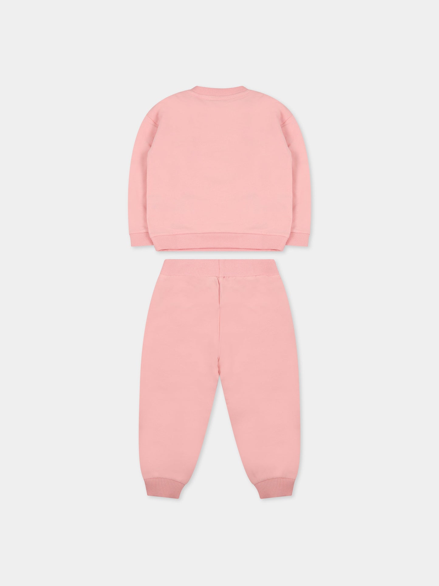Completo rosa per neonata con Teddy Bear e logo,Moschino Kids,MUK03Q LDA14 50209
