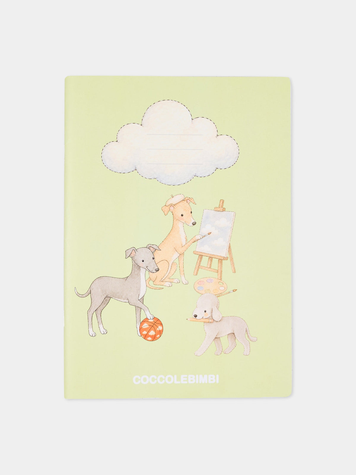 Set di 3 quaderni e astuccio con stampa cani