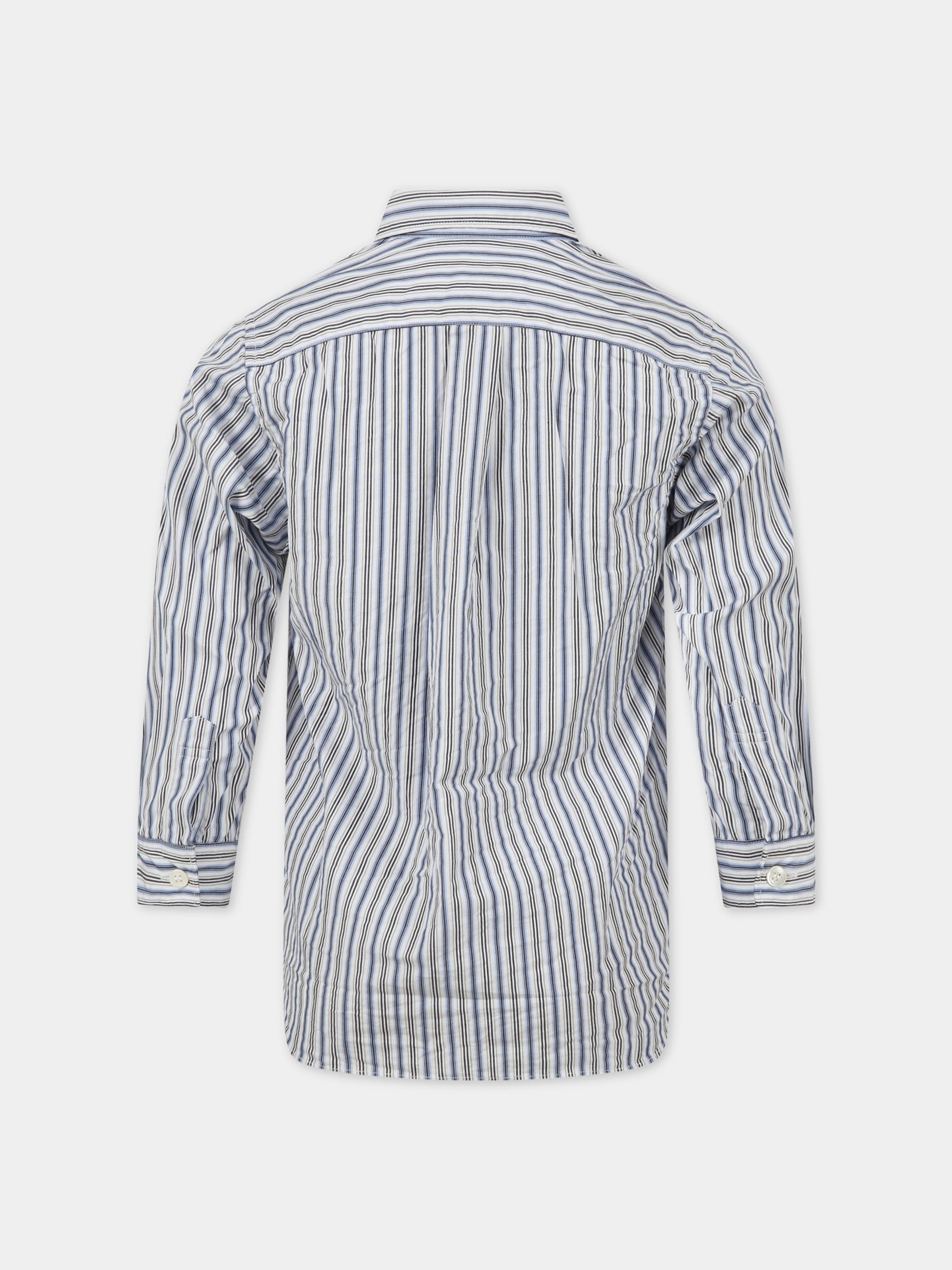 Camicia a righe per bambini con iconico logo,Comme Des Garçons Play Kids,AZ-B505 P1B505