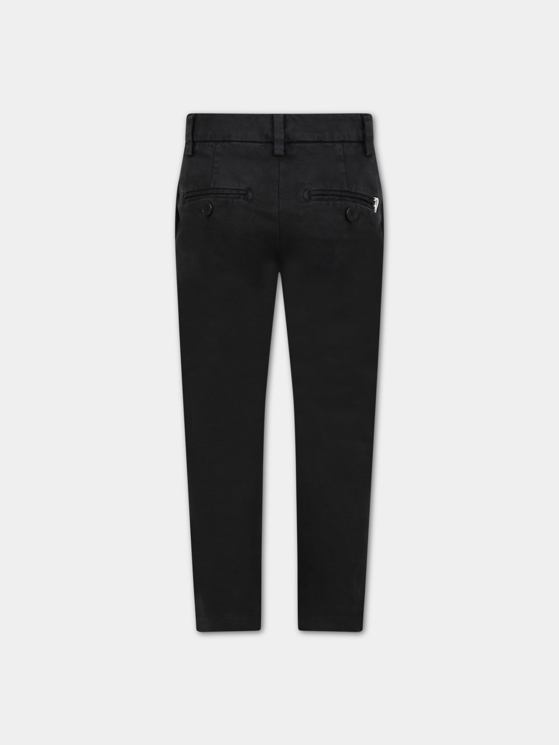 Pantalone ''Perfect'' nero per bambina con iconica D,Dondup Kids,YP303 RS0039 PTD GD W20 999