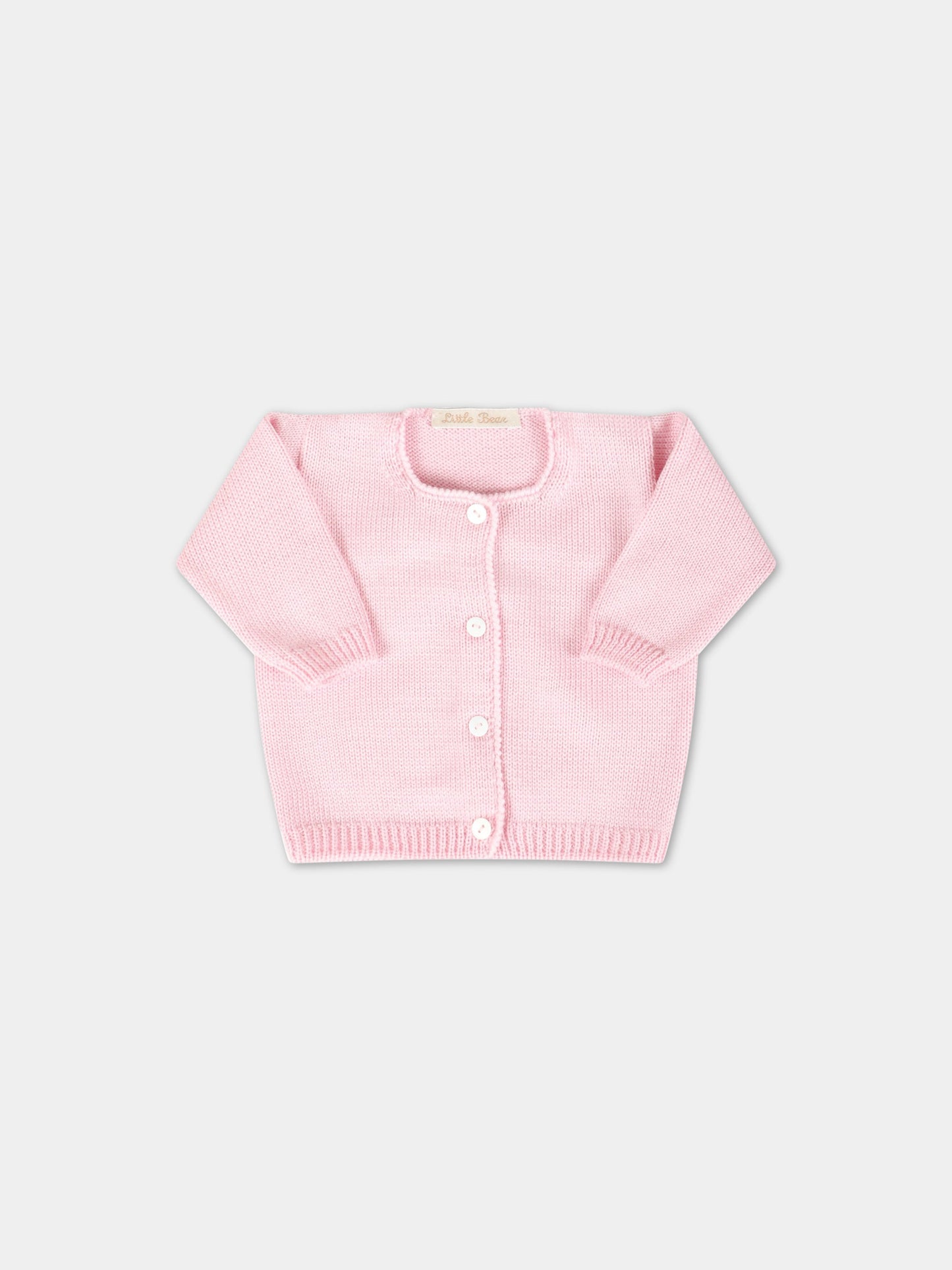 Cardigan rosa per neonata,Little Bear,1016 CICLAMINO