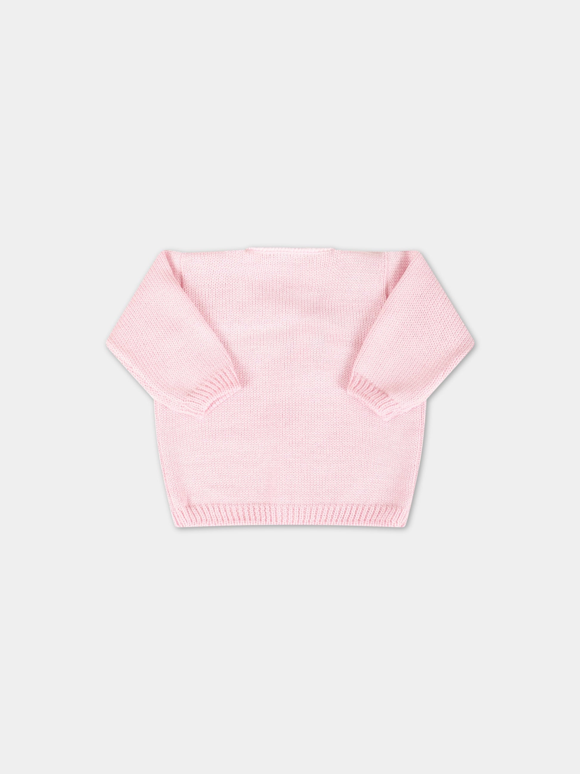 Cardigan rosa per neonata,Little Bear,1016 CICLAMINO