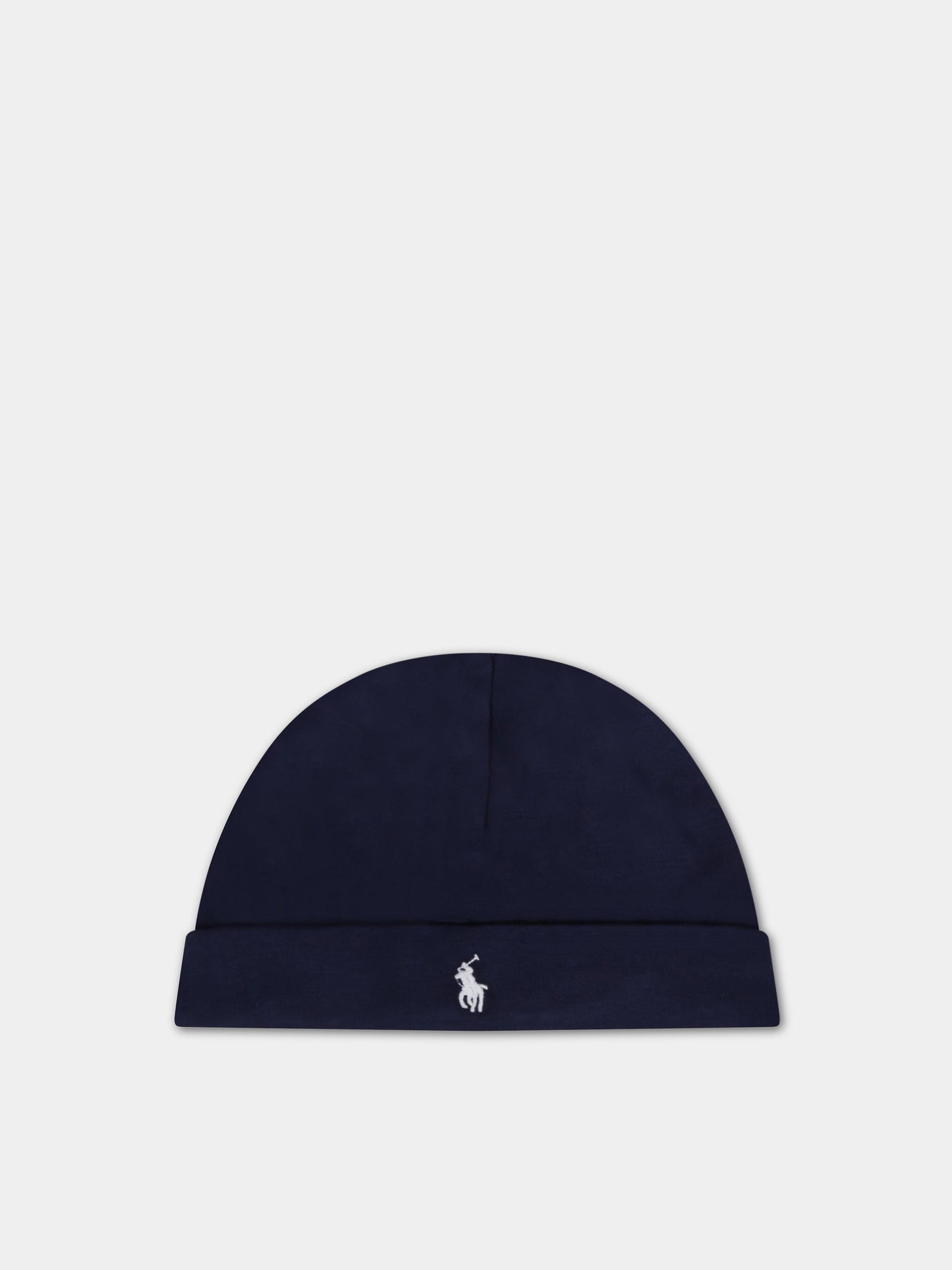 Cappello blu per neonato con iconico cavallino,Ralph Lauren Kids,552454003