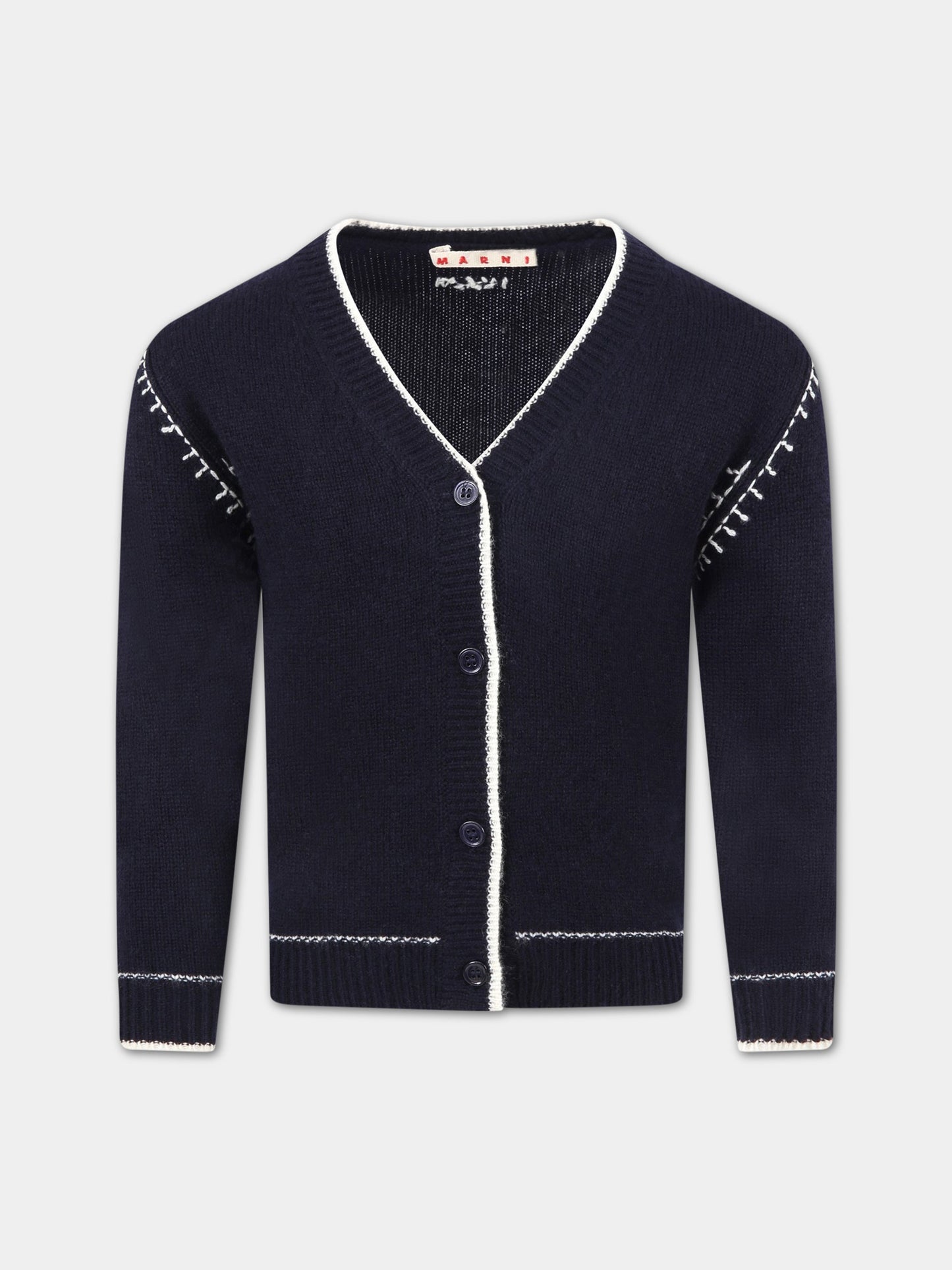 Cardigan blu per bambini,Marni Kids,M002S9 M00GJ 0M803