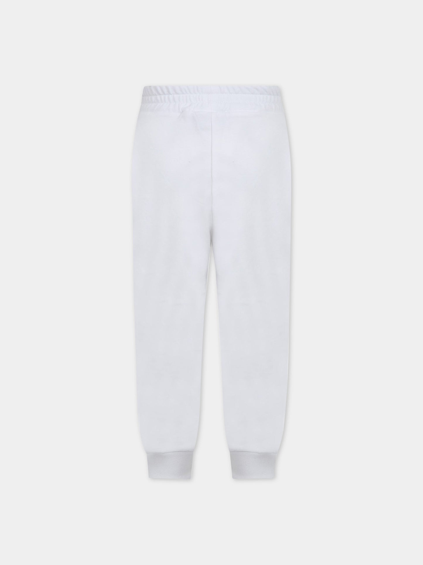 Pantalone bianco per bambini con logo,Balmain Kids,6L6627 LC930 100