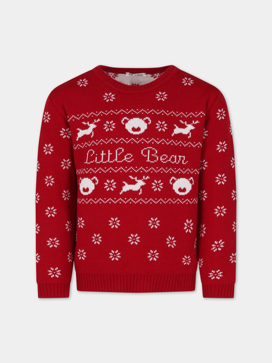 Maglione rosso per bambini,Little Bear,1190 ROSSO KIDS