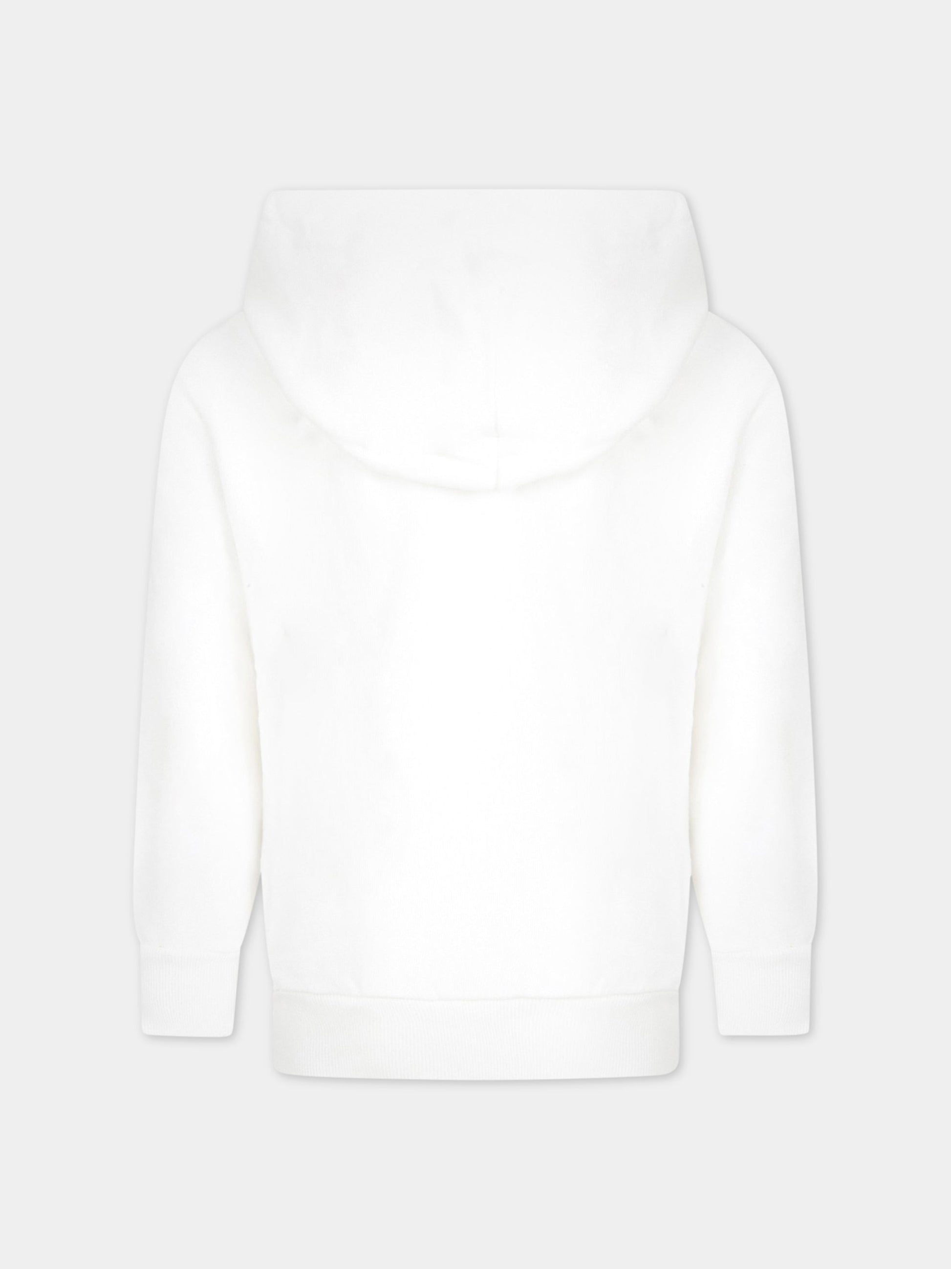 Felpa bianca per bambini con loghi,Balenciaga,641599 TJVM3 9040