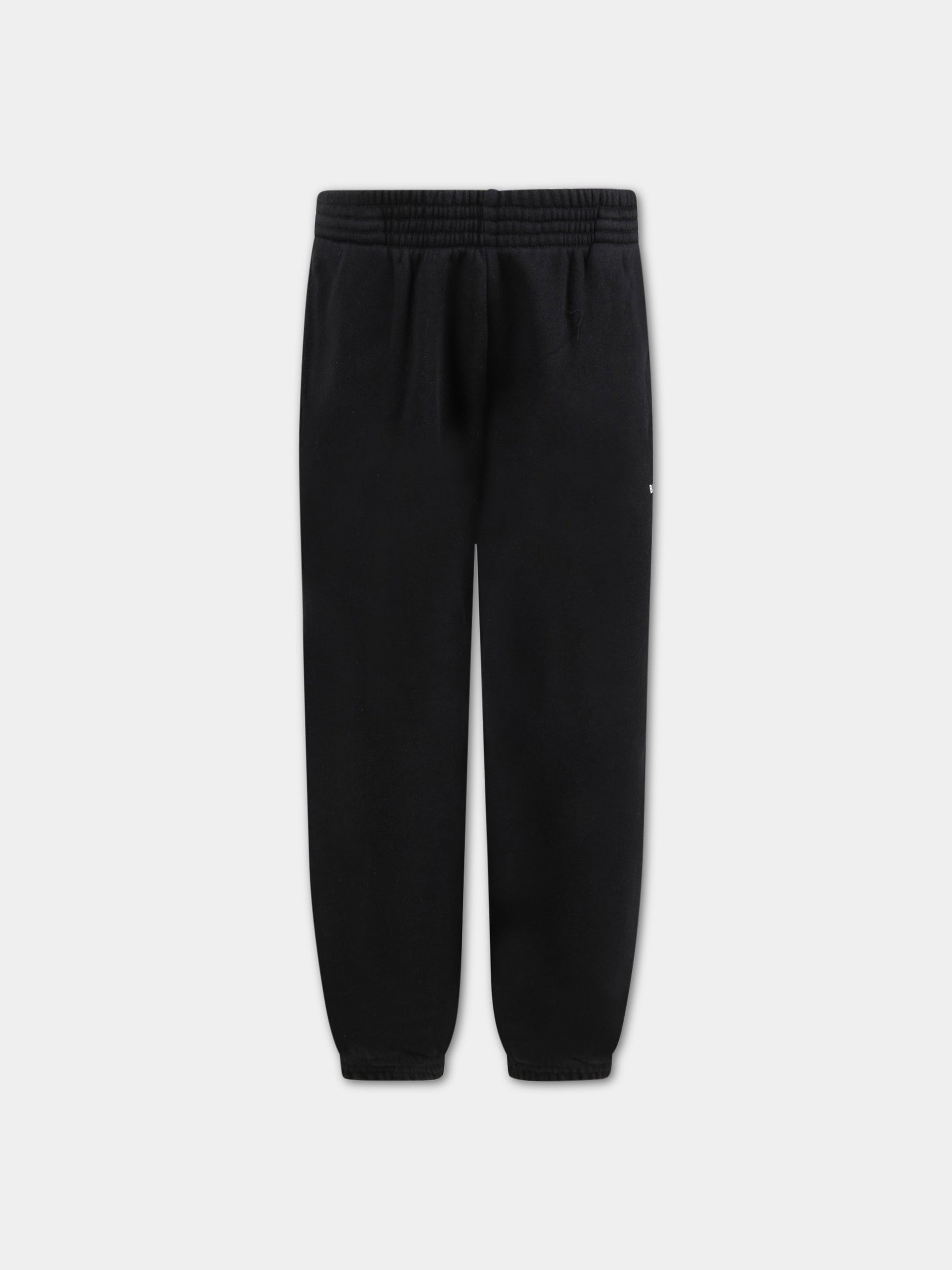 Pantaloni neri da tuta per bambini con logo,Balenciaga,621788 TFV19 1070