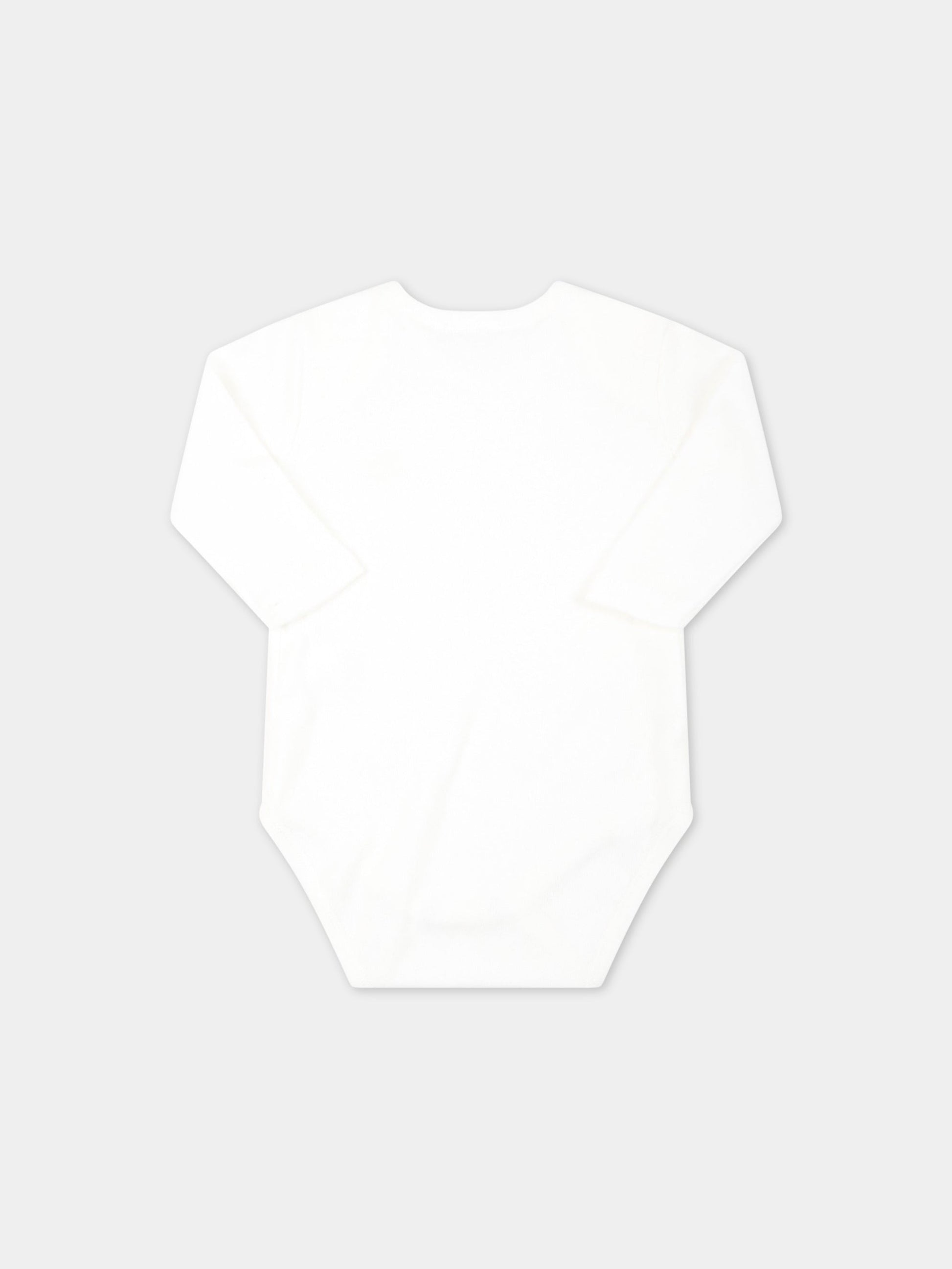 Body bianco per neonati con logo,La Perla,44668 KO