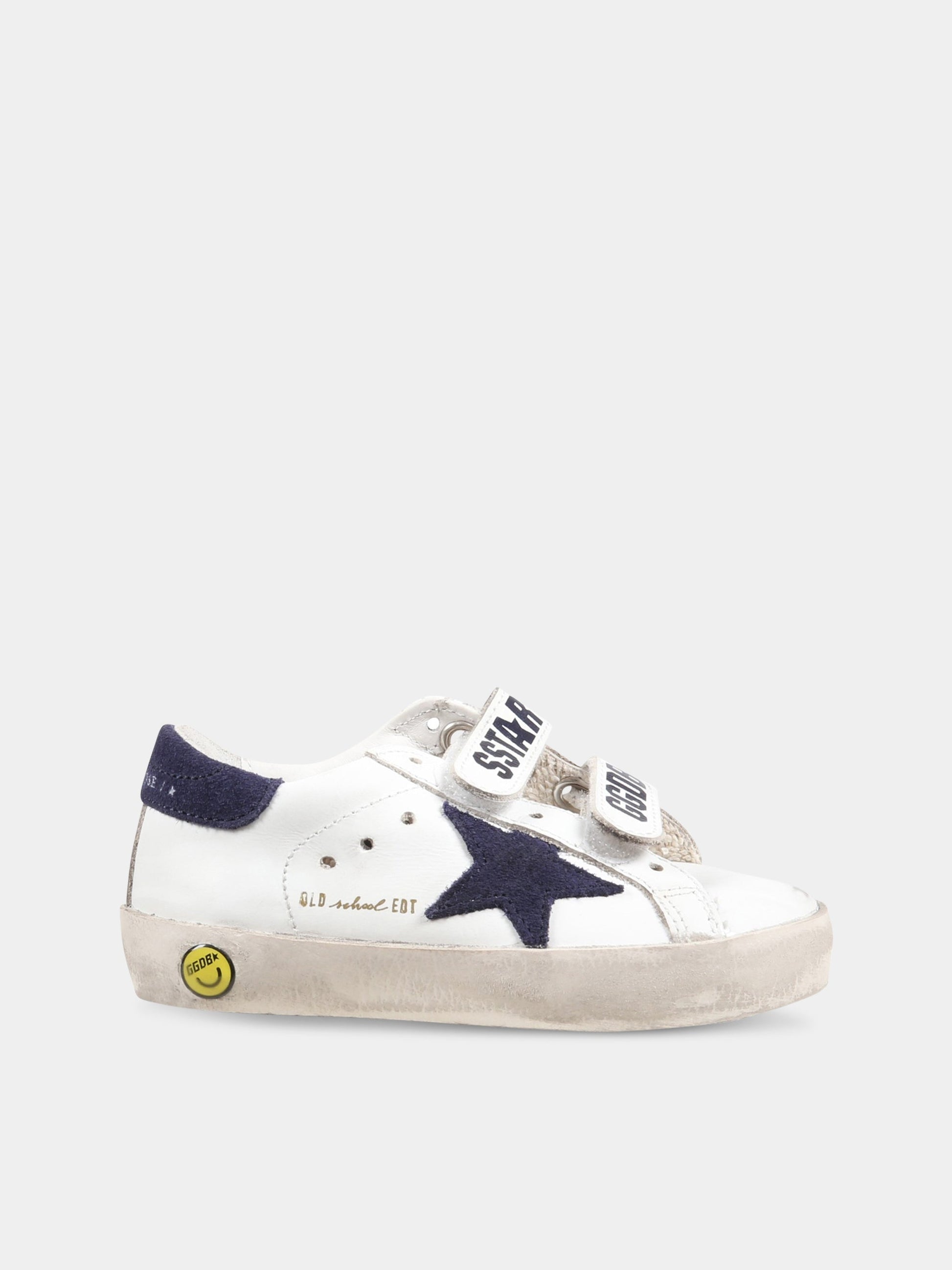 Sneakers ''Old school'' bianche per bambini con stella blu,Golden Goose,GJF00111/GYF00111 F000418 10304