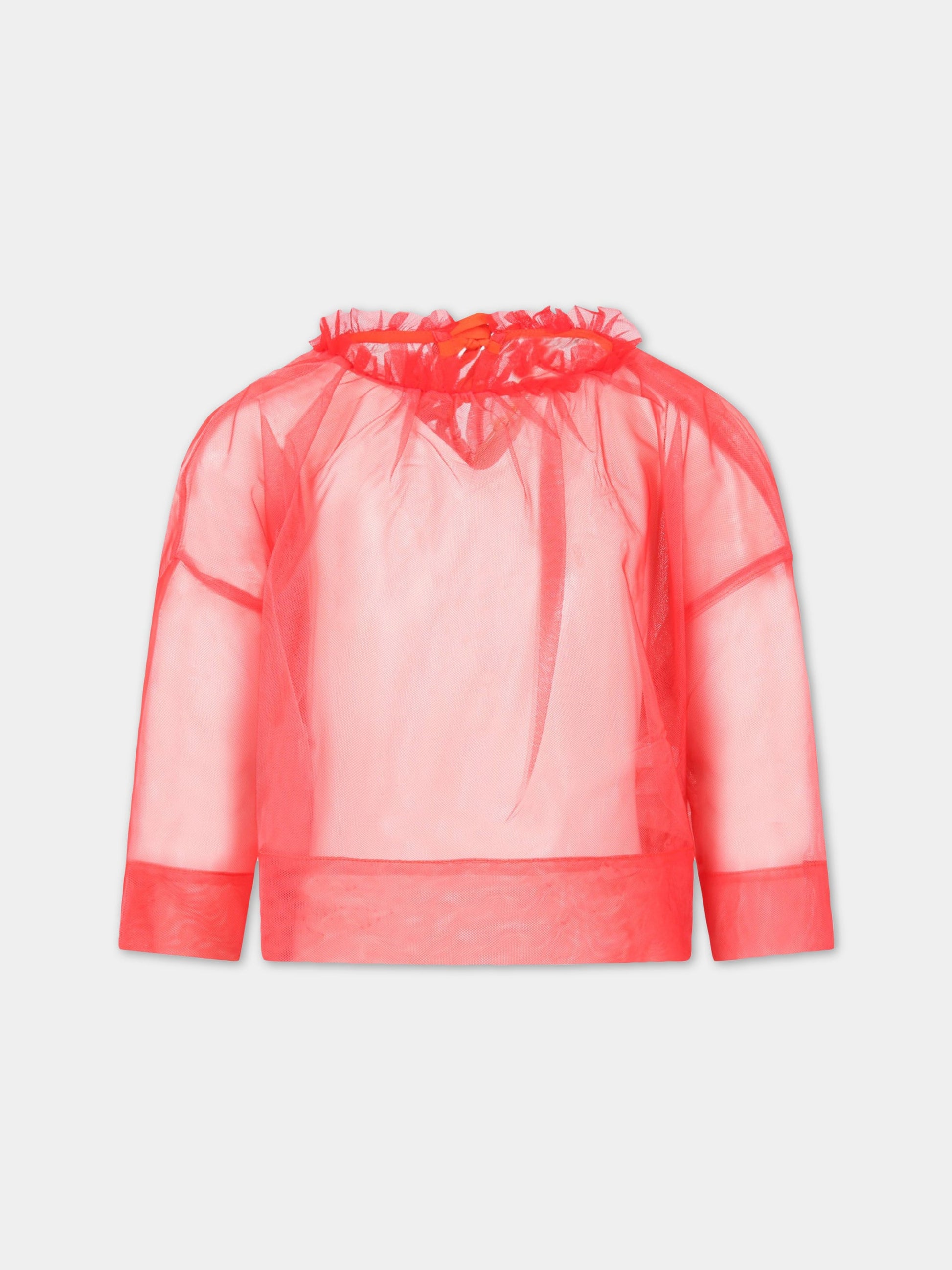 Blusa rossa per bambina,Tia Cibani,G-TP94S NY5 GERANIUM