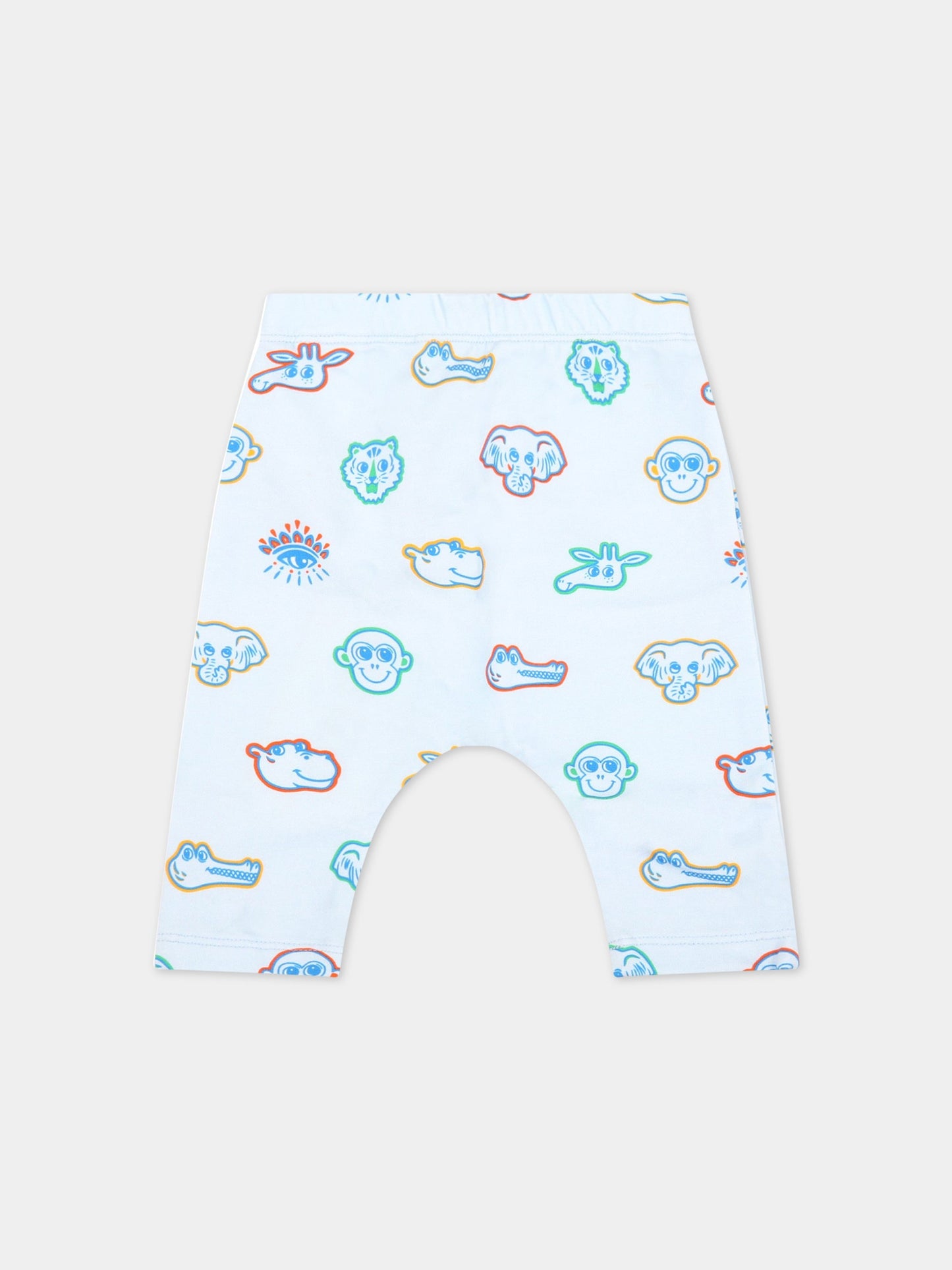 Leggings celeste per neonato con animali,Kenzo Kids,KR23503 41