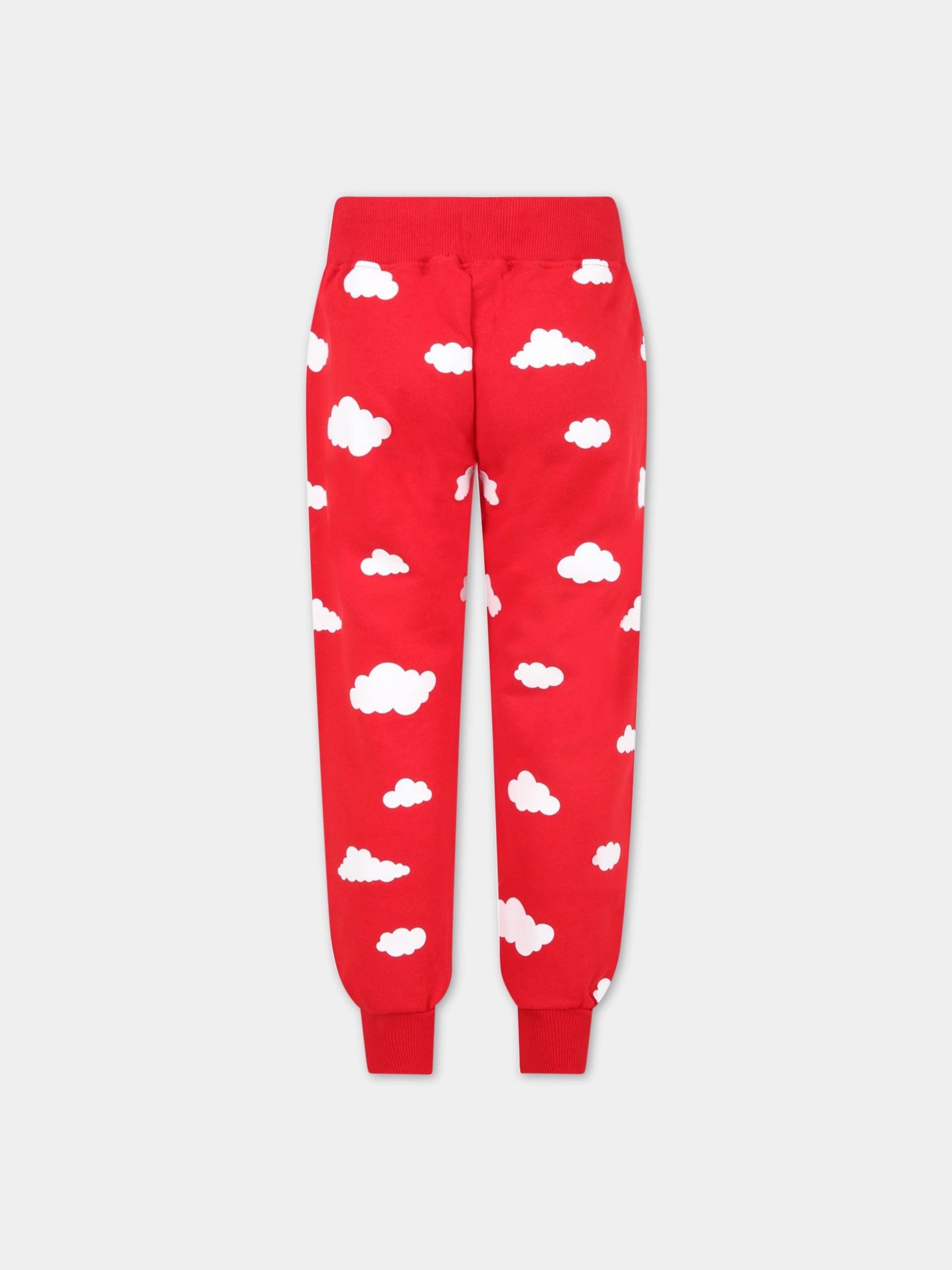 Pantalone rosso per bambini con nuvole,Rainbow Clouds,029517 040