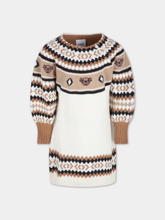 Vestito multicolor per bambina con Thomas bears,Burberry Kids,8044136