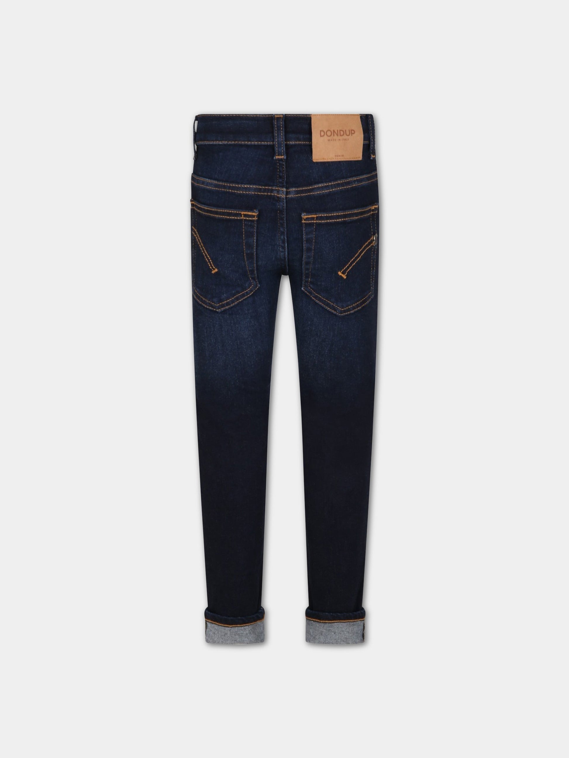 Jeans ''Ritchie'' blu per bambino con iconica D,Dondup Kids,DMPA154 0164 YD027 4025