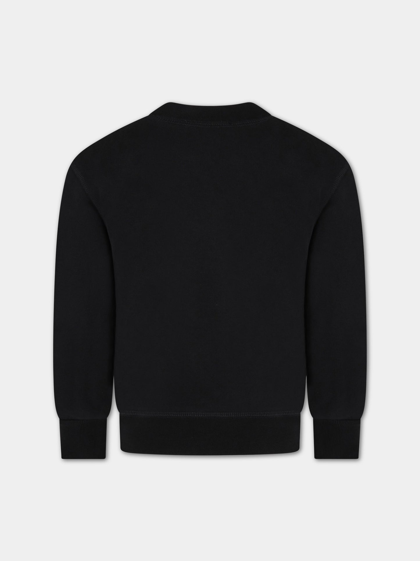 Felpa nera per bambini con logo,Dsquared2,DQ0541-D002G DQ900