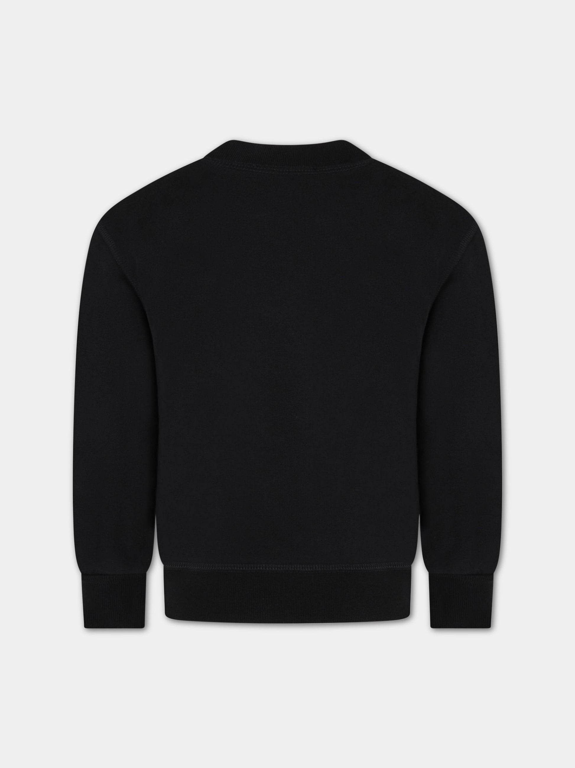 Felpa nera per bambini con logo,Dsquared2,DQ0541-D002G DQ900