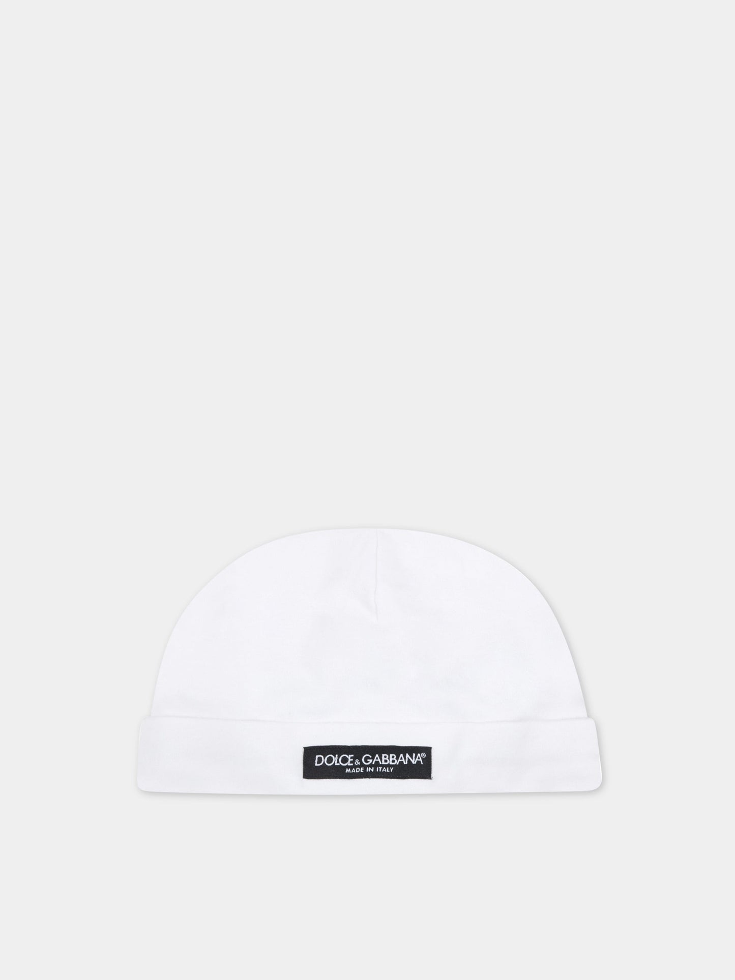 Set bianco per neonati con cuore rosso,Dolce & Gabbana Kids,L2JOU7 G7BIZ HW3FP