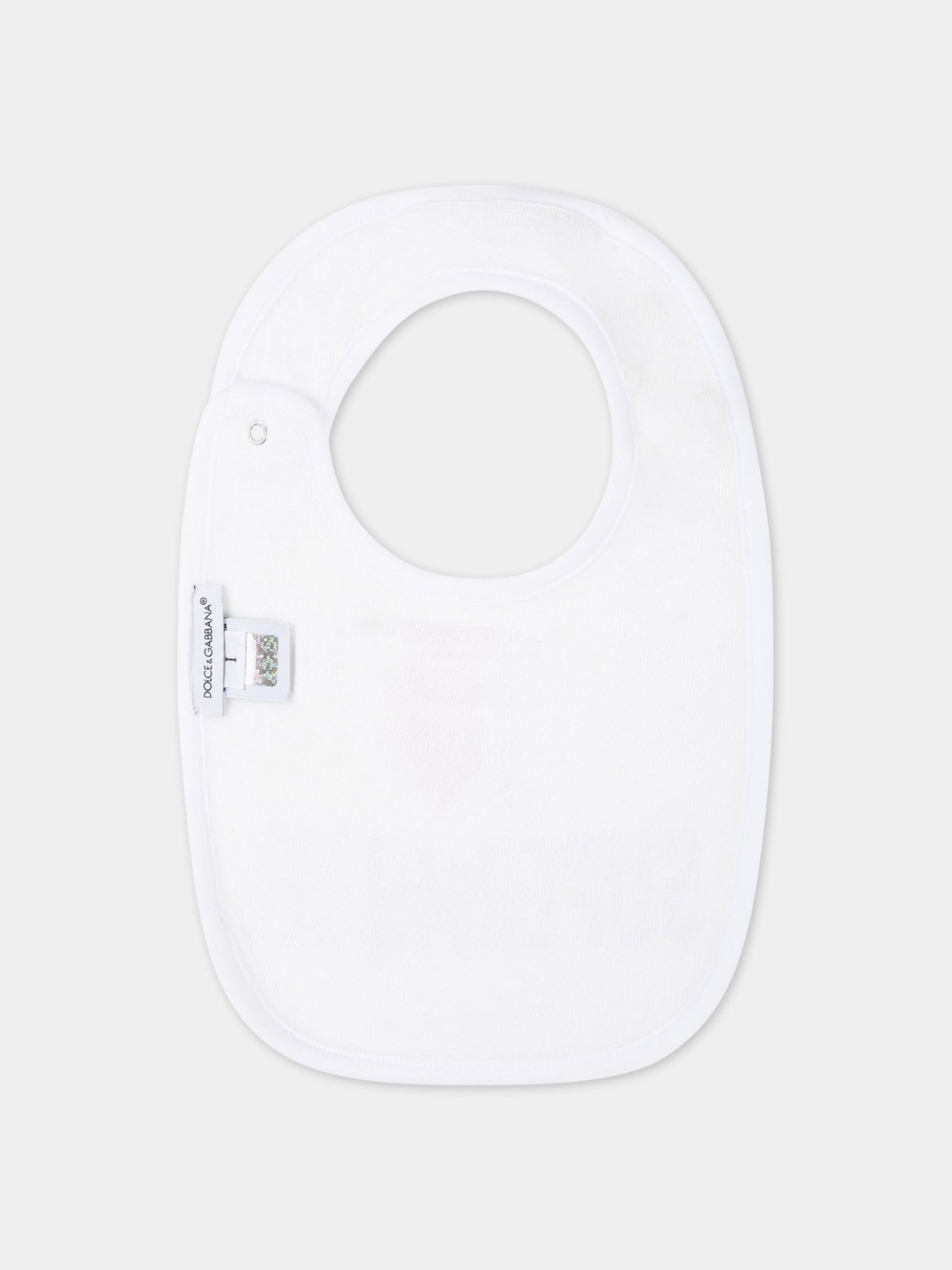 Set bianco per neonati con cuore rosso,Dolce & Gabbana Kids,L2JOU7 G7BIZ HW3FP