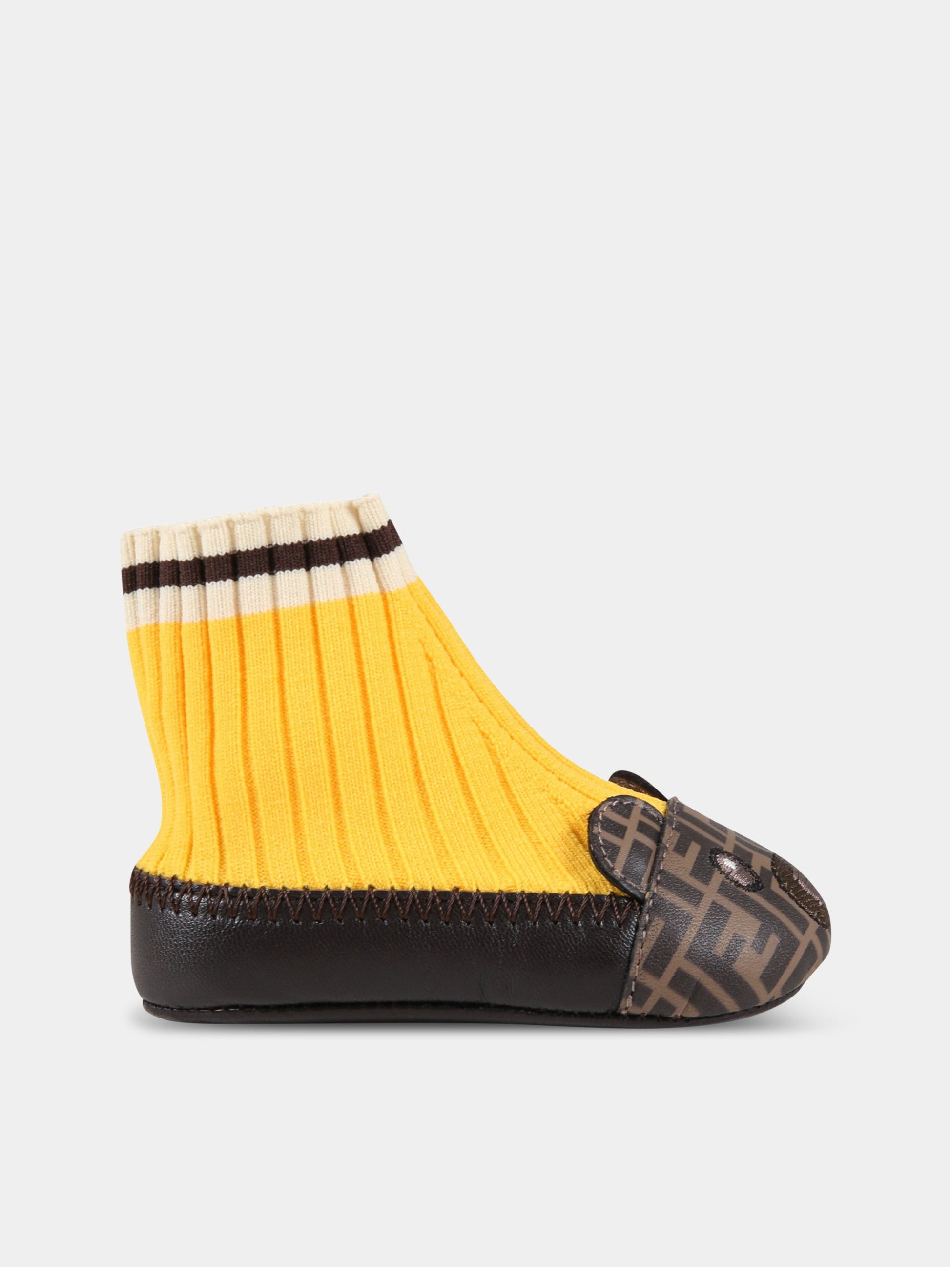 Ballerine multicolor per neonata con orso,Fendi Kids,BFR092 AGCE F1CQ6