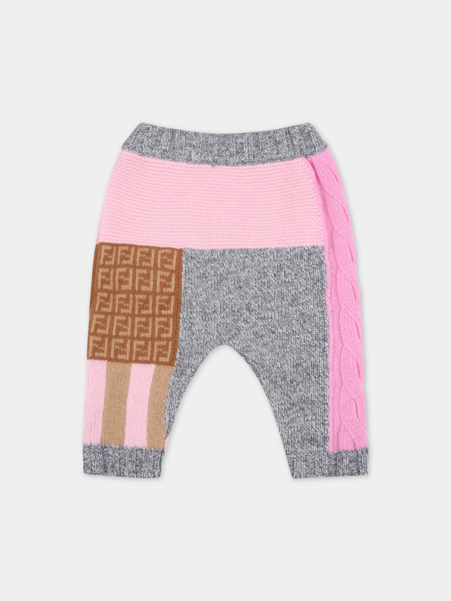 Pantalone multicolor per neonata,Fendi Kids,BUG077 AG1C F1065