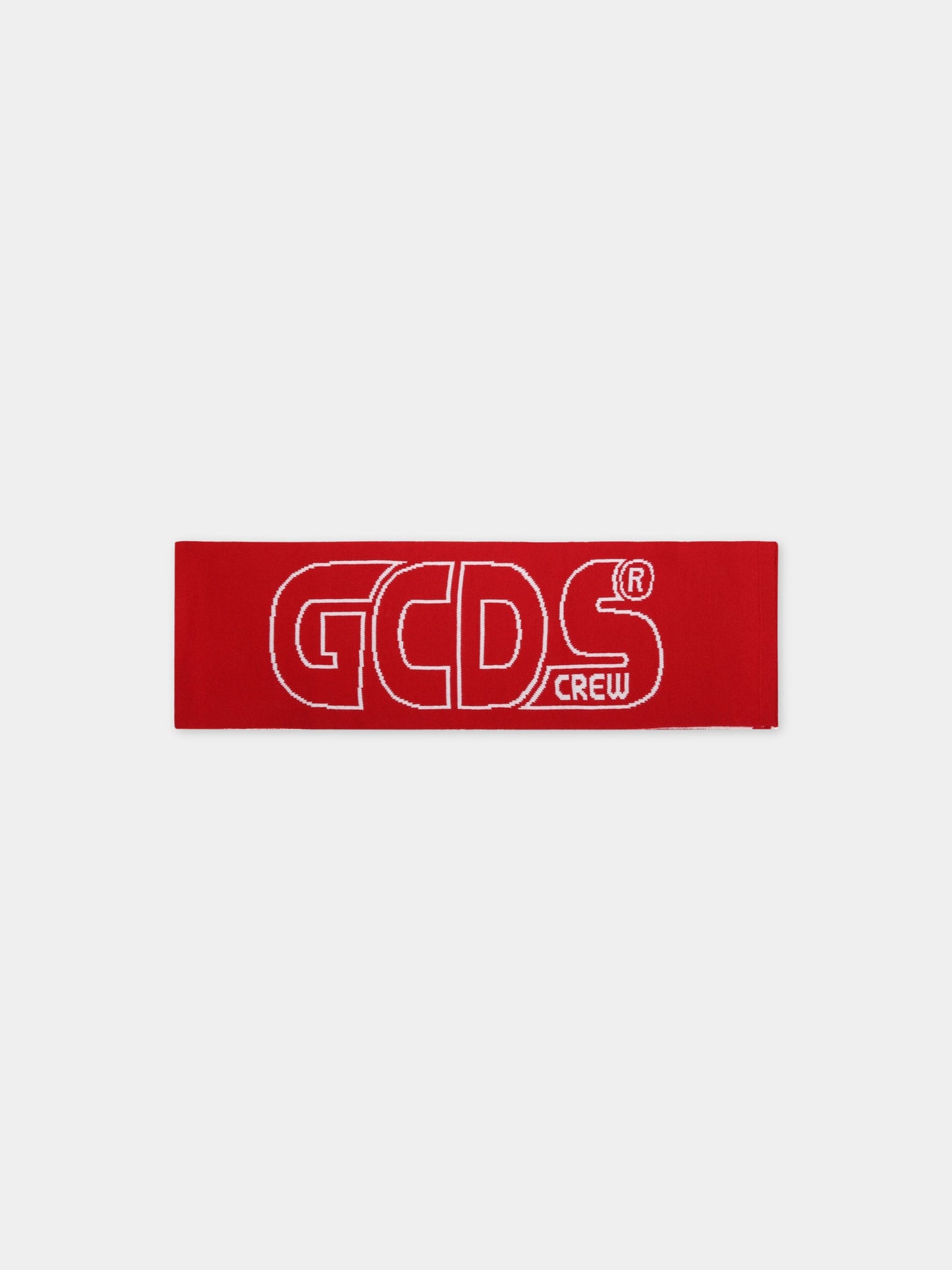 Sciarpa rossa per bambini con logo,Gcds Kids,028710 040