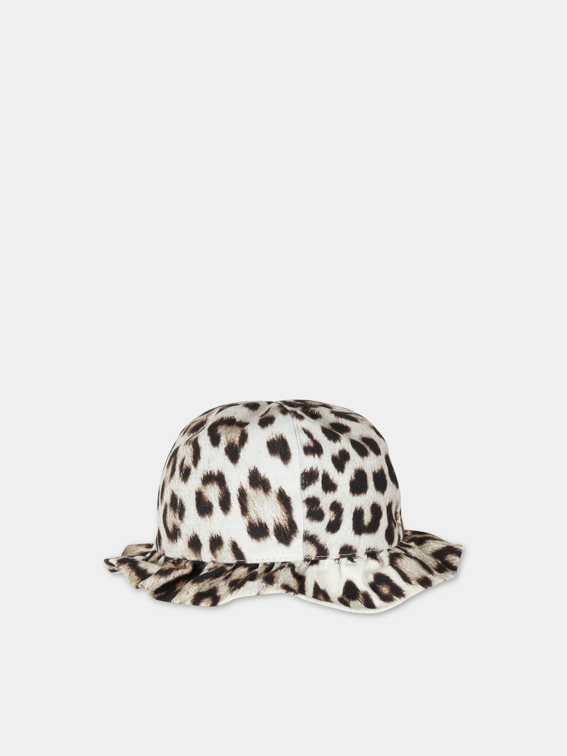 Cappello beige per neonata,Roberto Cavalli Kids,MJI027 JMQ64 T0583