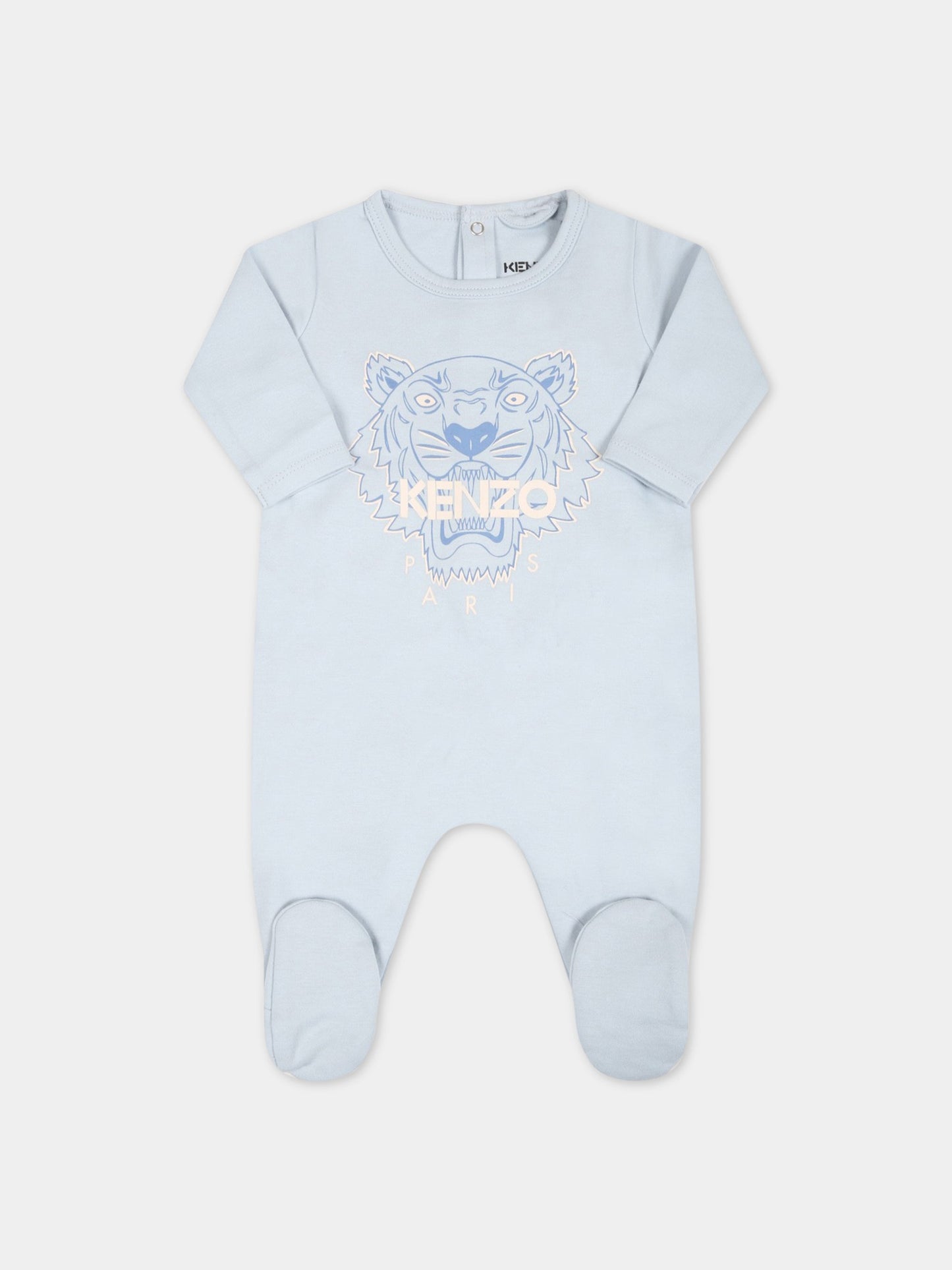 Tutina celeste per neonato con tigre,Kenzo Kids,K97008 777