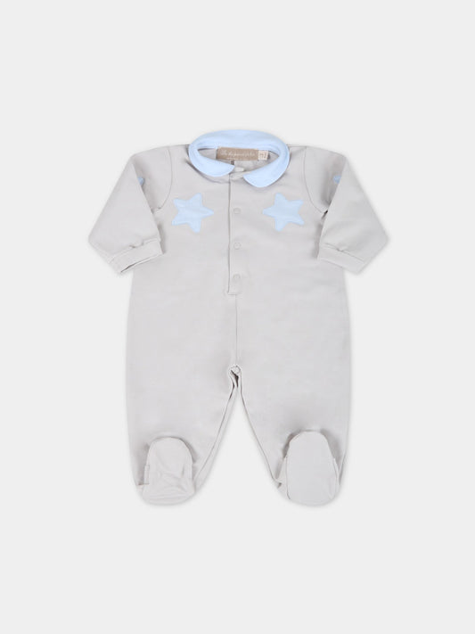Tutina grigia per neonato con stelle,La Stupenderia,TBTT00K05 B04