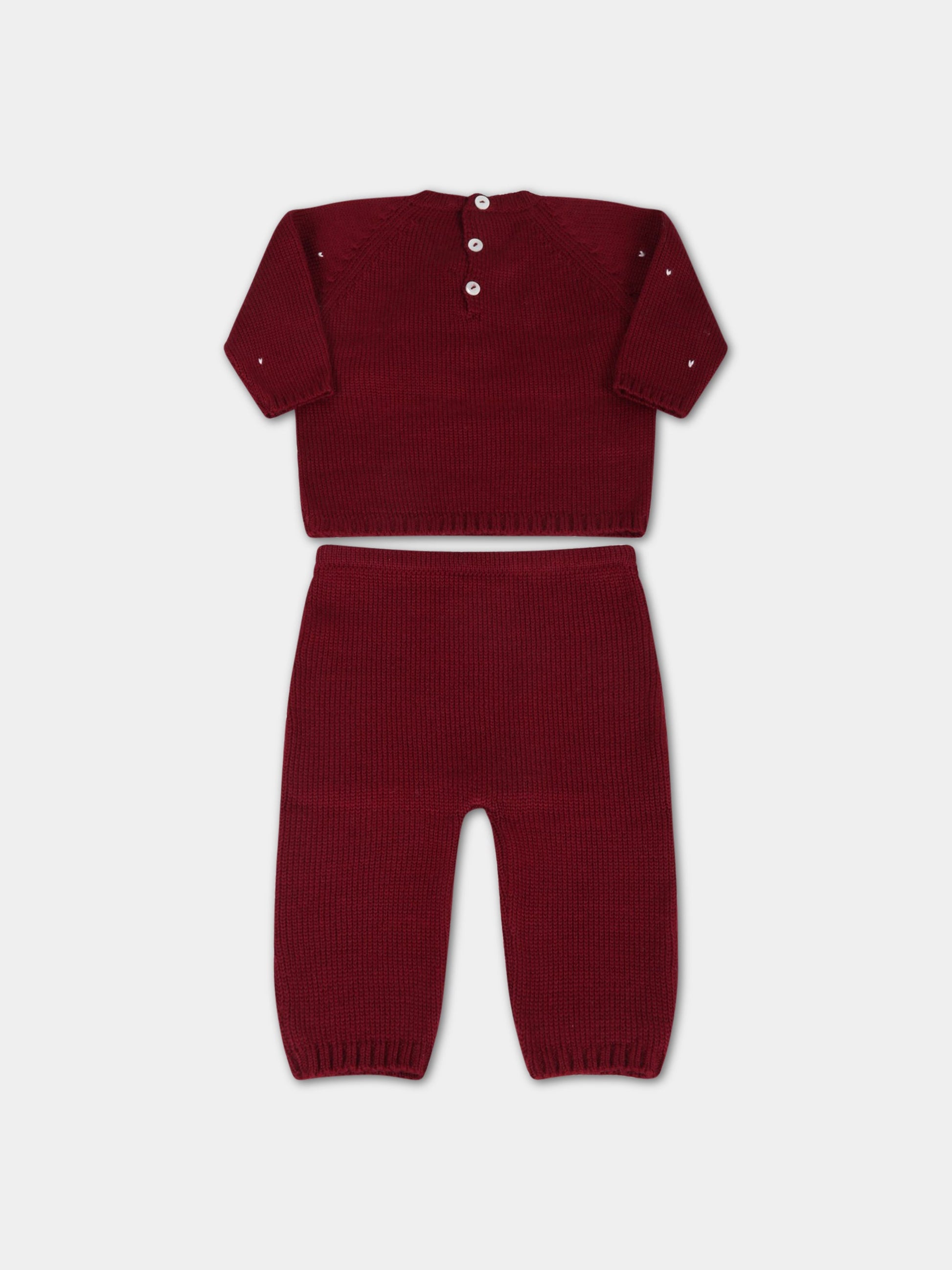 Completo bordeaux per neonati con stella,La Stupenderia,WBCT05816 802