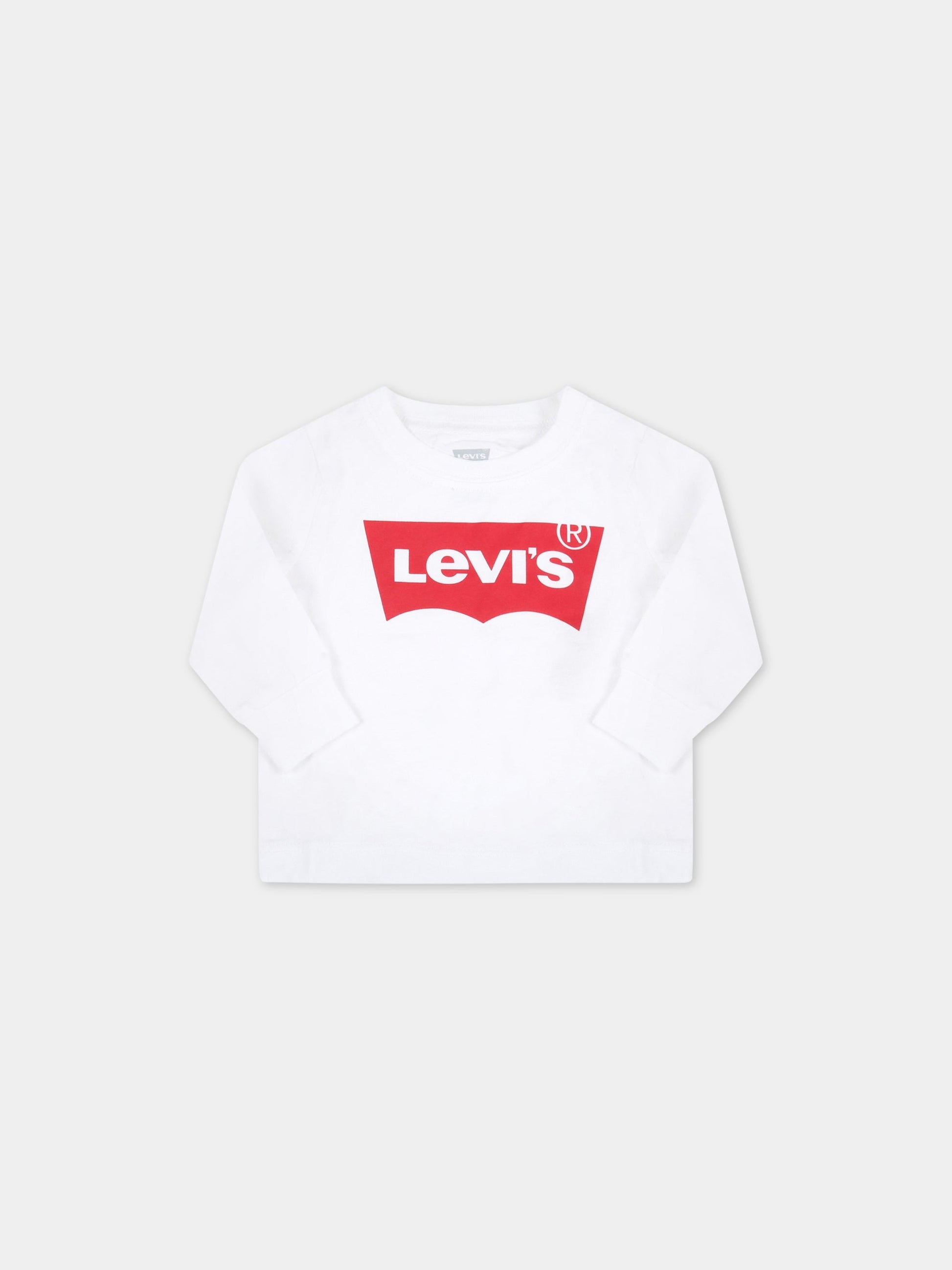 T-shirt bianca per neonati con logo,Levi's Kids,21WMLK6E8646 001