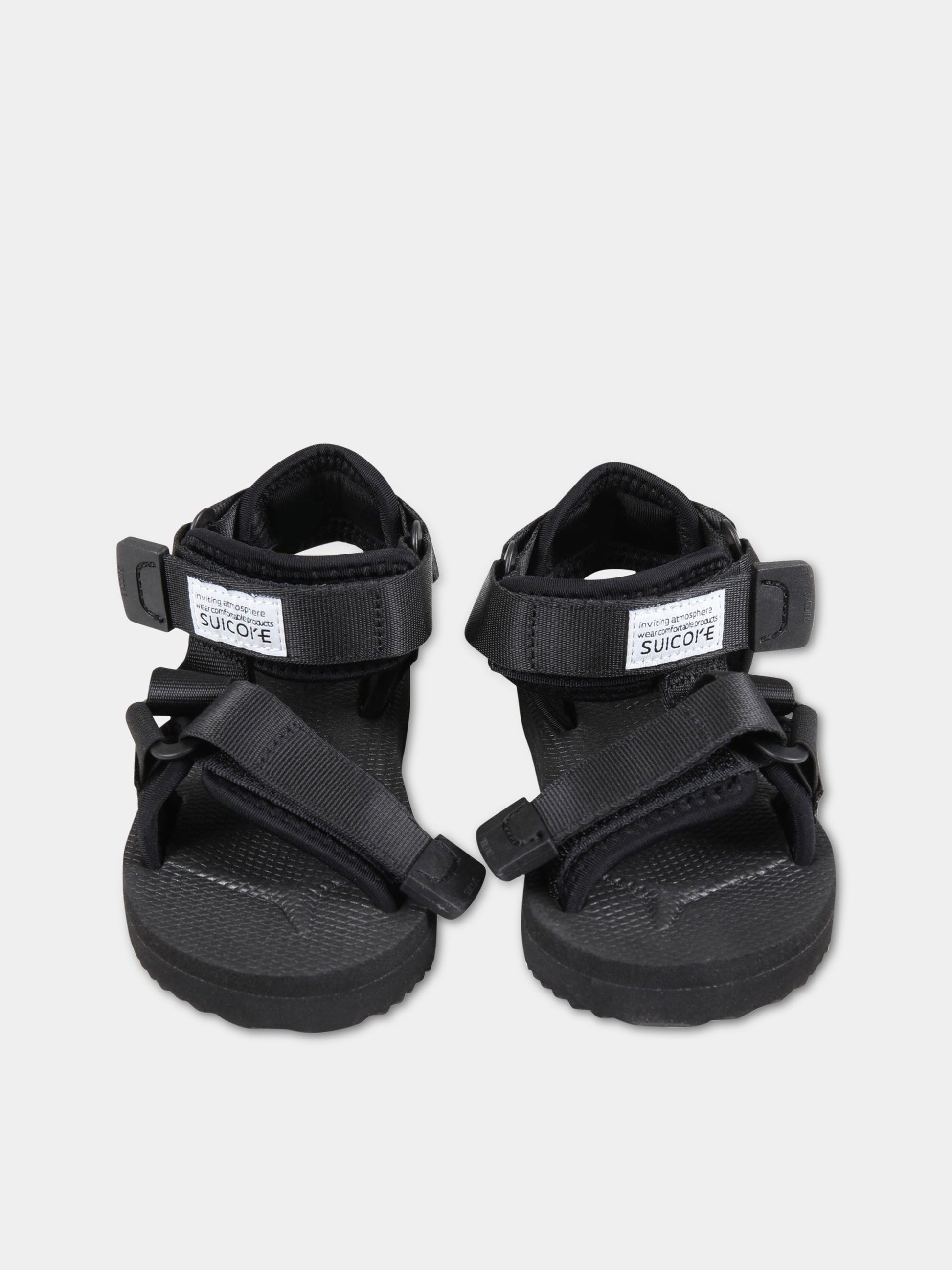 Sandali  Depa  neri per bambino con logo,Suicoke,OG-022-2KIDS_001