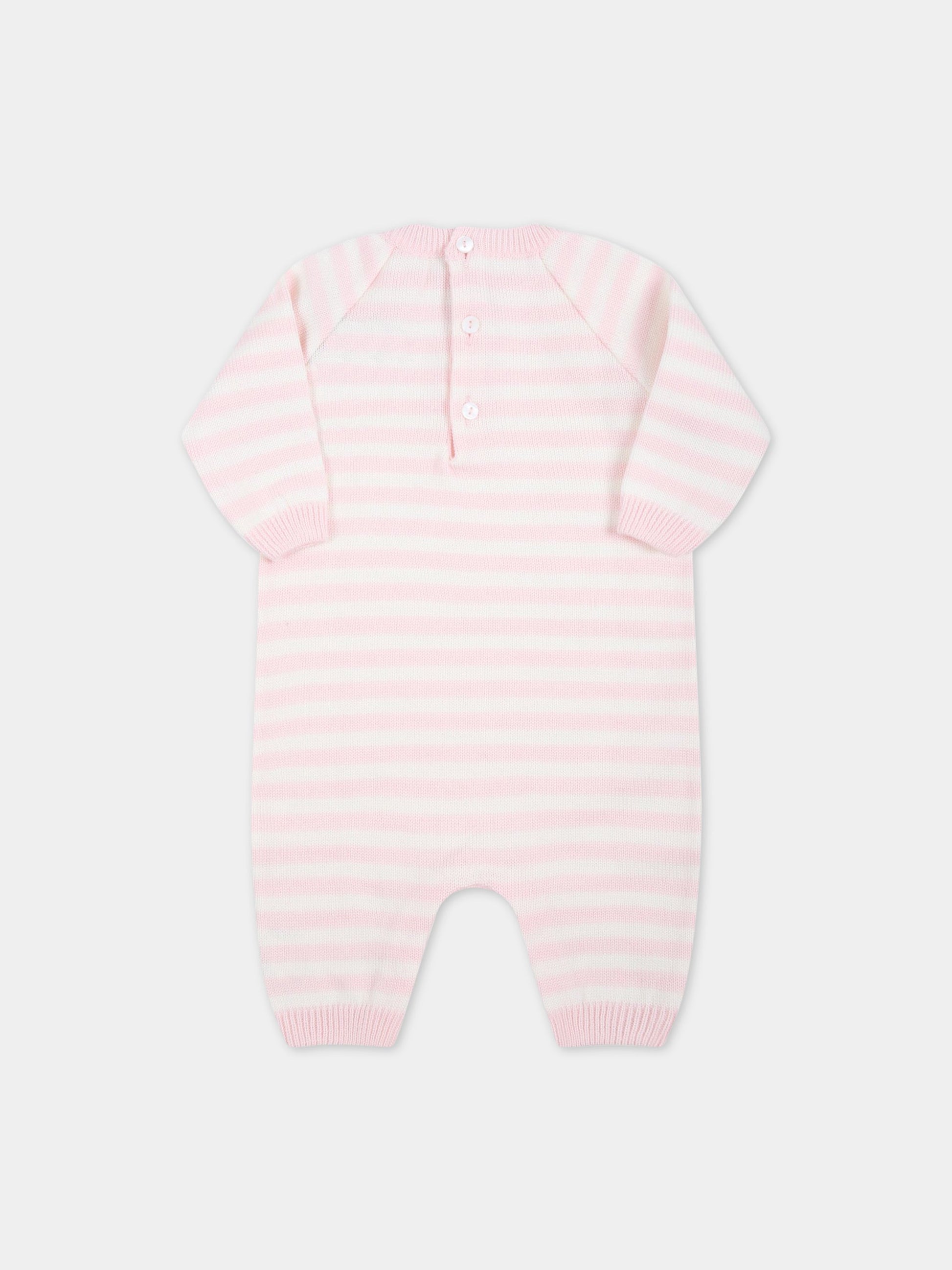Tutina multicolor per neonata,Little Bear,3101 ROSA/LATTE