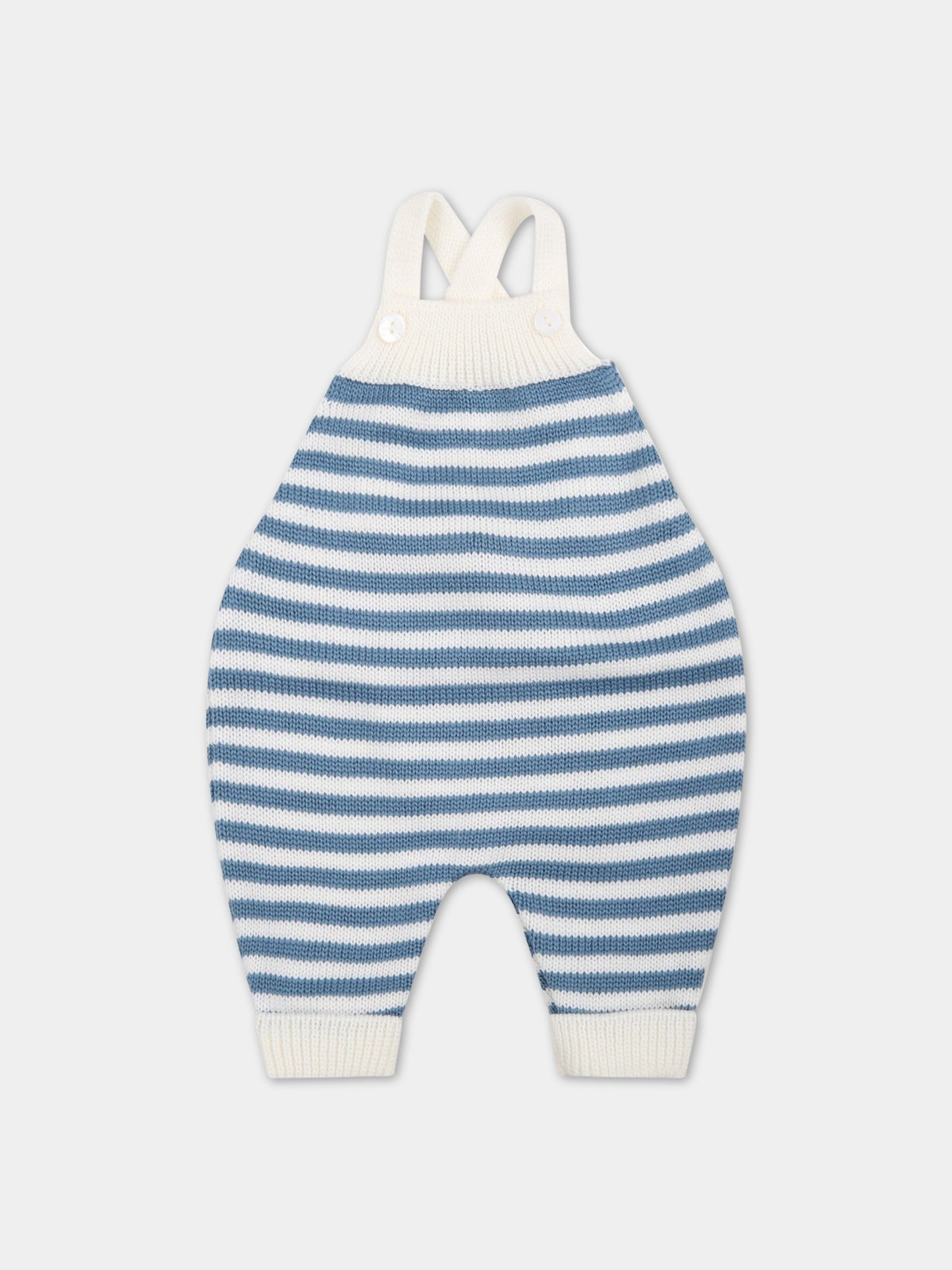 Salopette multicolor per neonato,Little Bear,3004 LATTE/OTTANIO