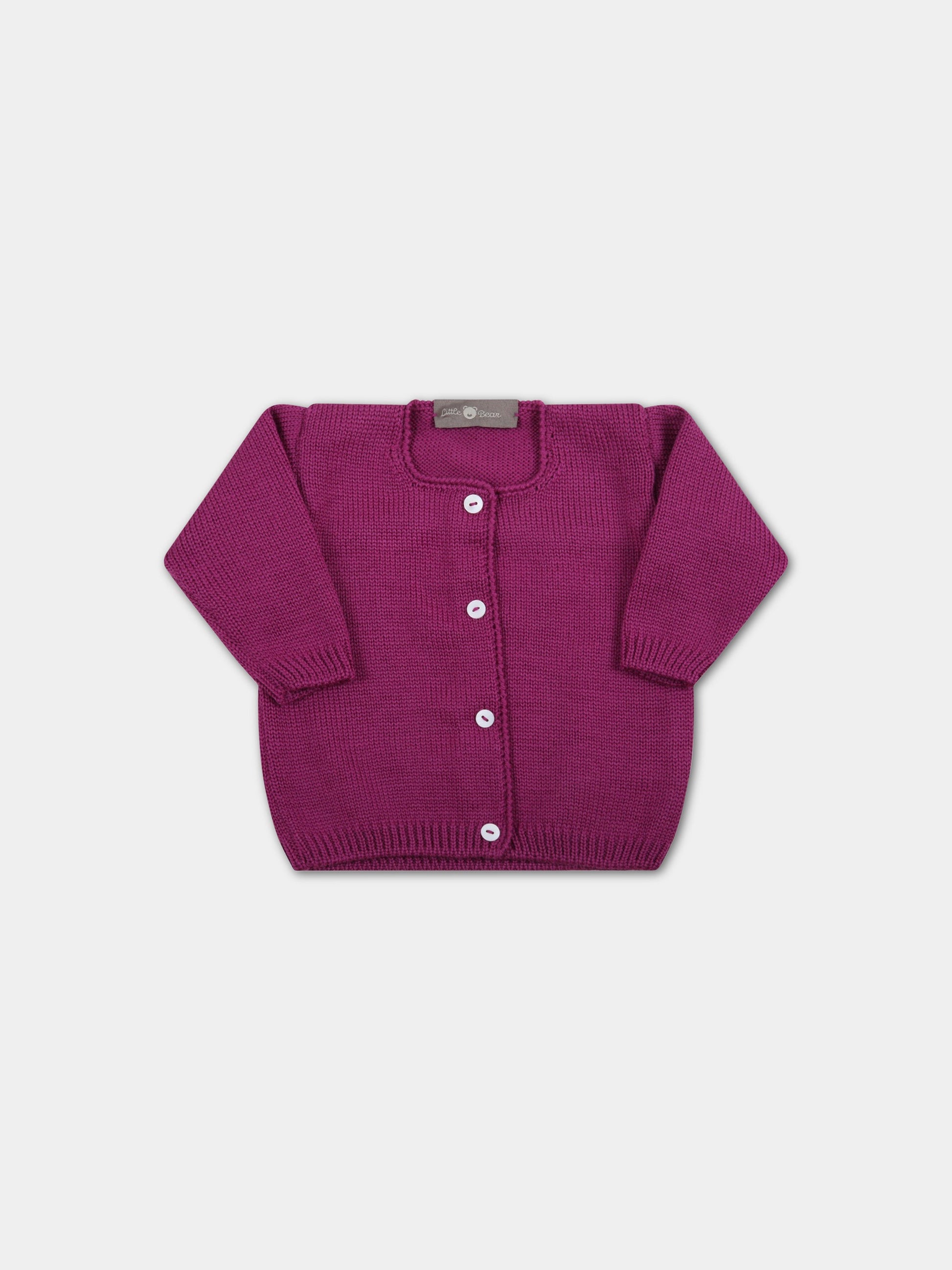 Cardigan prugna per neonata,Little Bear,3005 PRUGNA